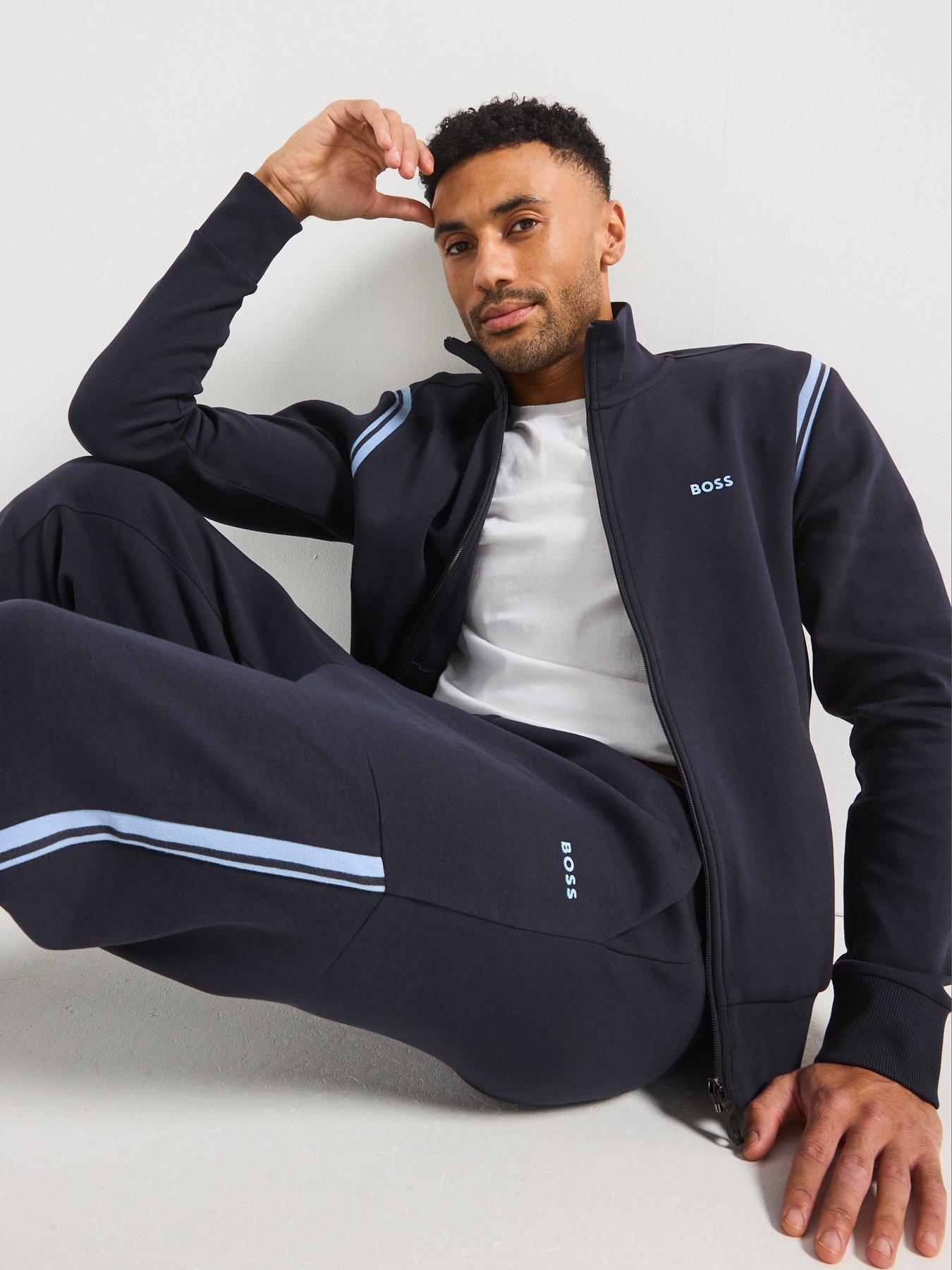 Image 4 of 6 of BOSS Regular Fit Zip Thru Tracksuit- Navy