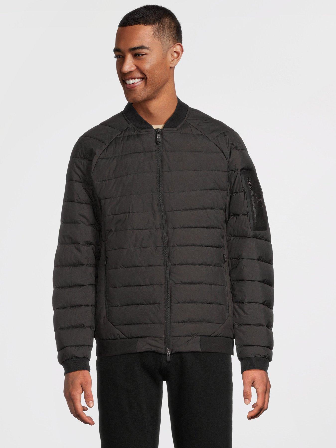 BOSS J_Ordos Quilted Bomber Jacket- Black