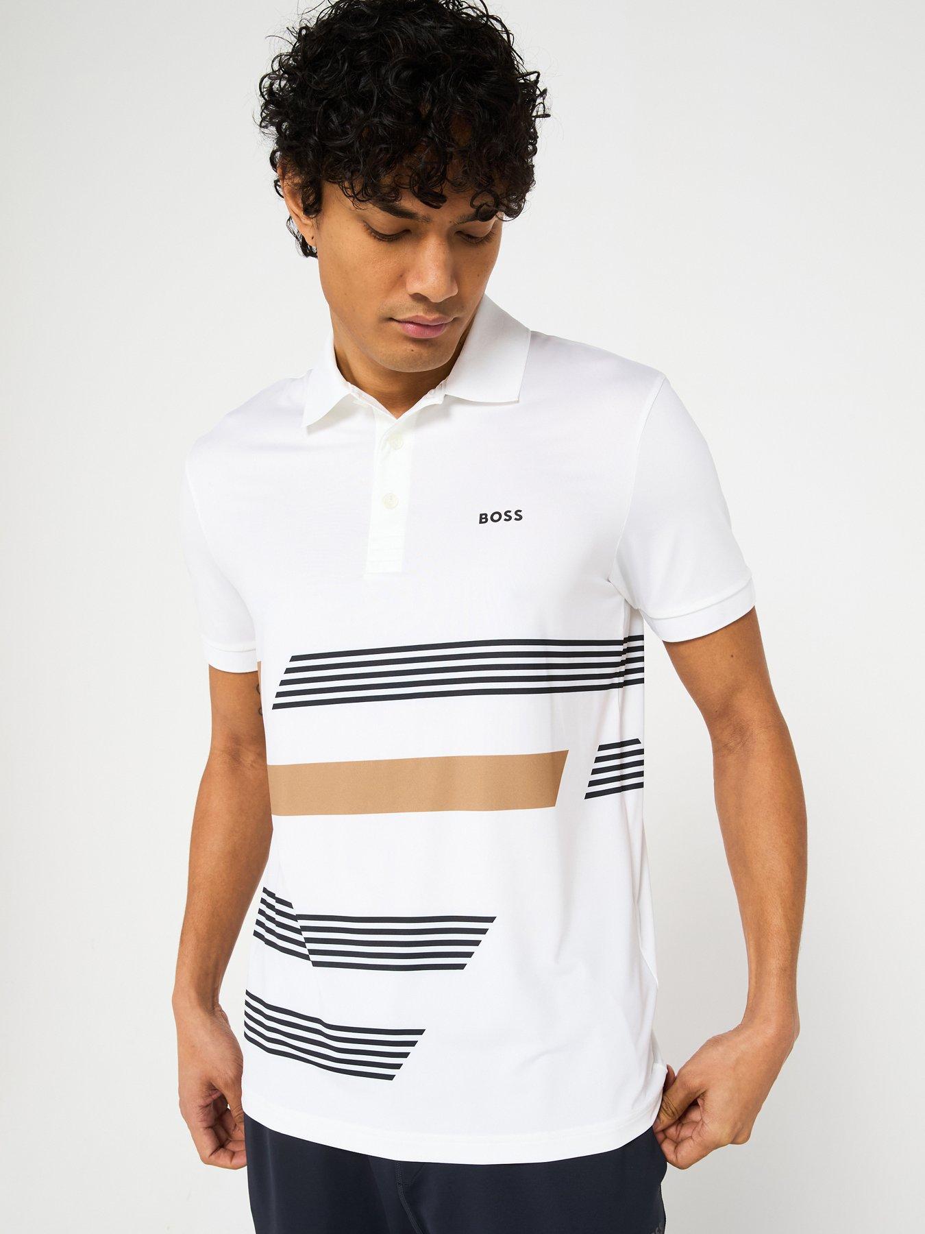undefined Paddy Tape Corporate Print Regular Fit Polo Shirt - White