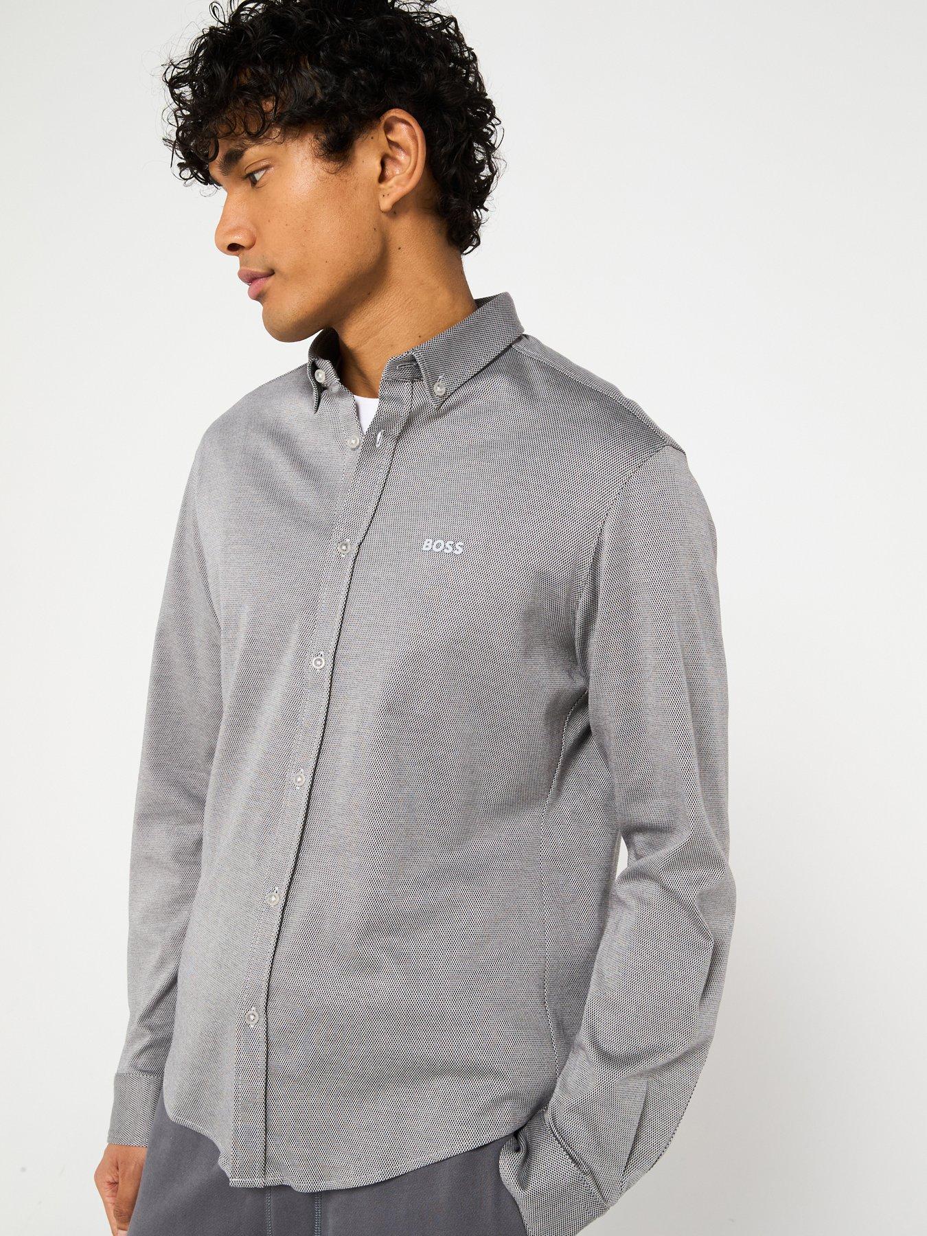 undefined B_Motion_L Regular Fit Long Sleeve Shirt - Light Grey