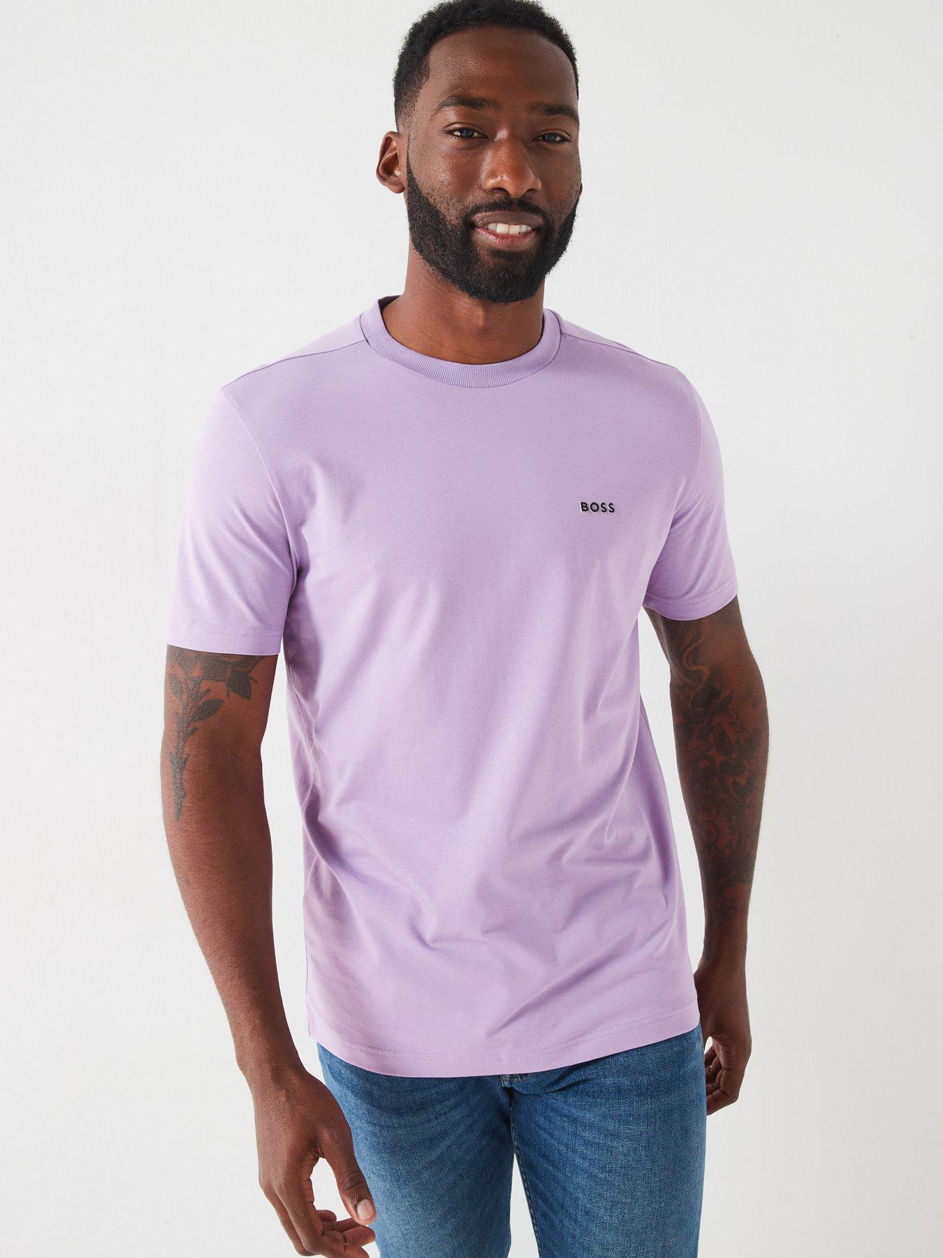 Purple Hugo Boss Regular Fit T Shirt BOSS Regular Fit T-Shirt