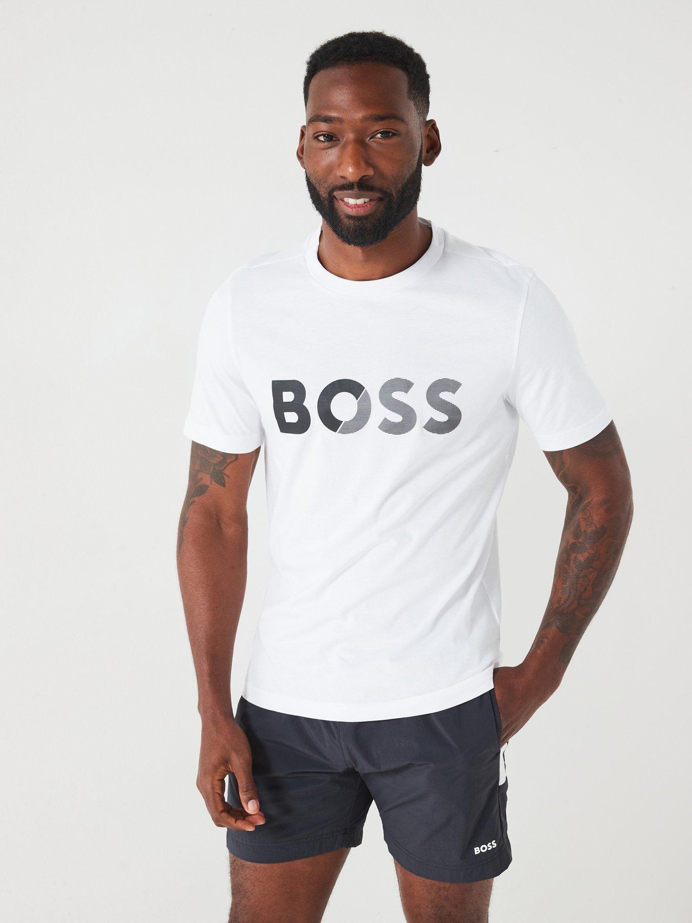 undefined Tape Rubberised Logo Regular Fit T-Shirt- White