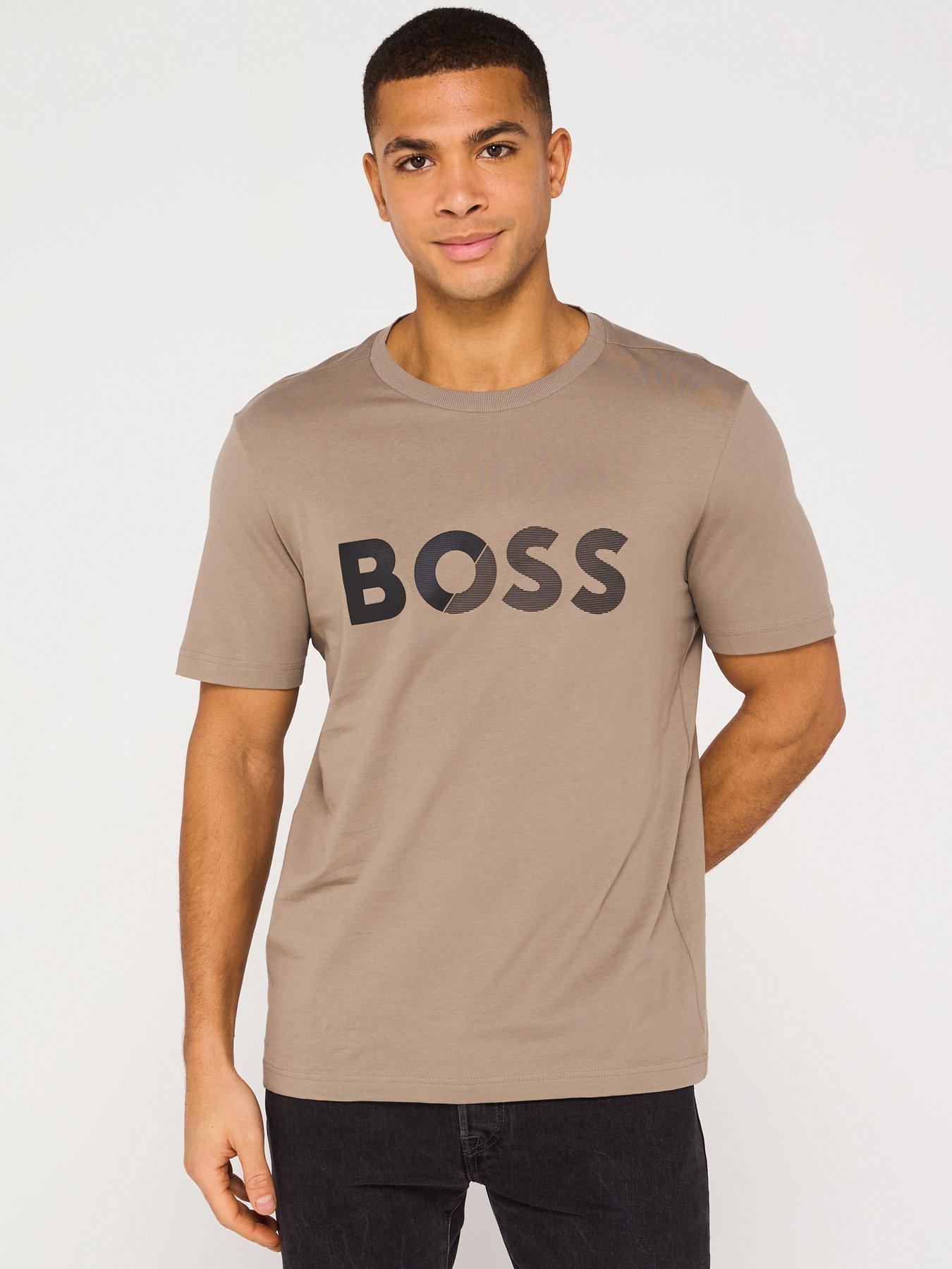 undefined Tape Rubberised Logo Regular Fit T-Shirt- Khaki