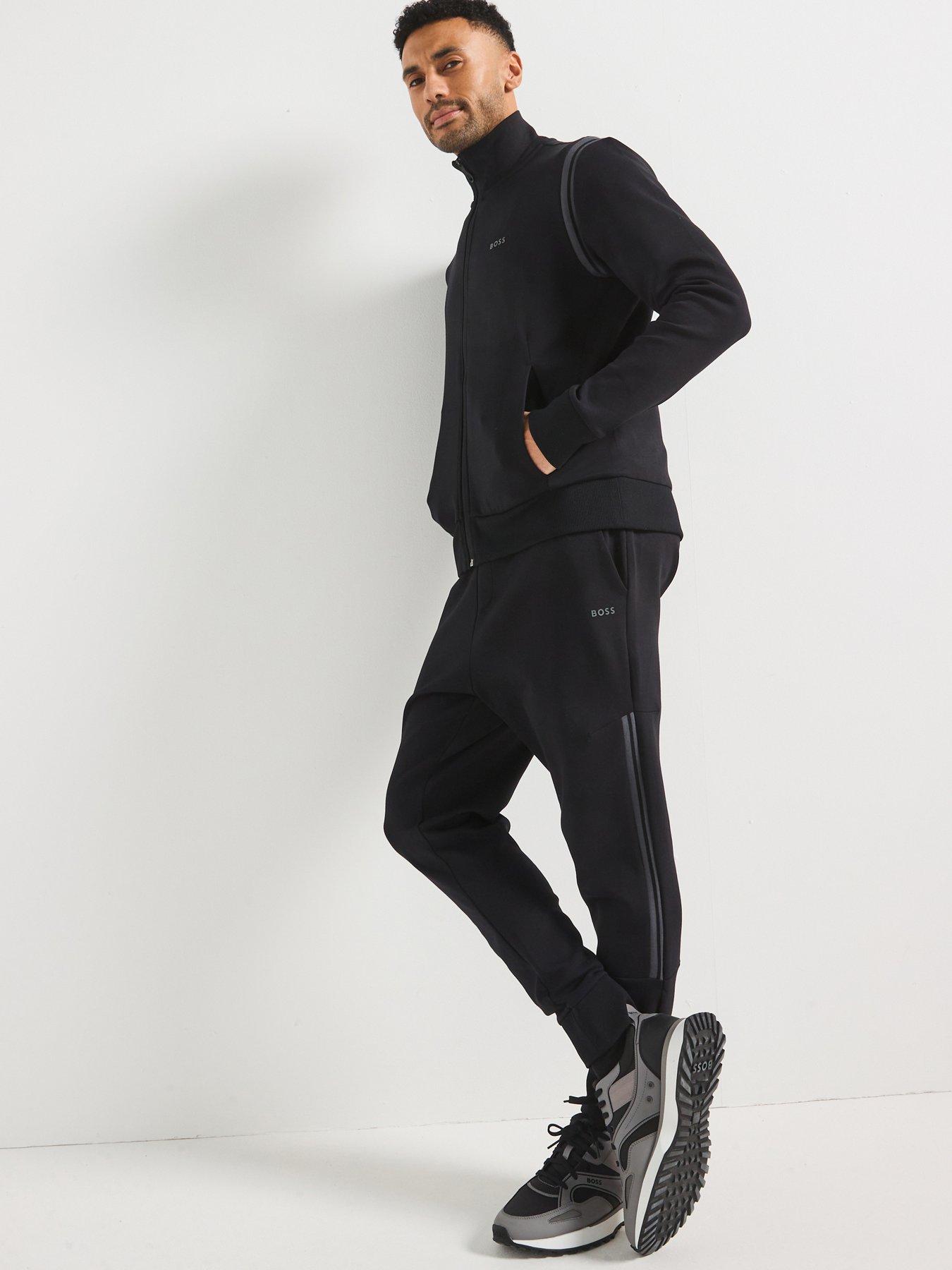 Image 1 of 6 of BOSS Regular Fit Zip Thru Tracksuit- Black