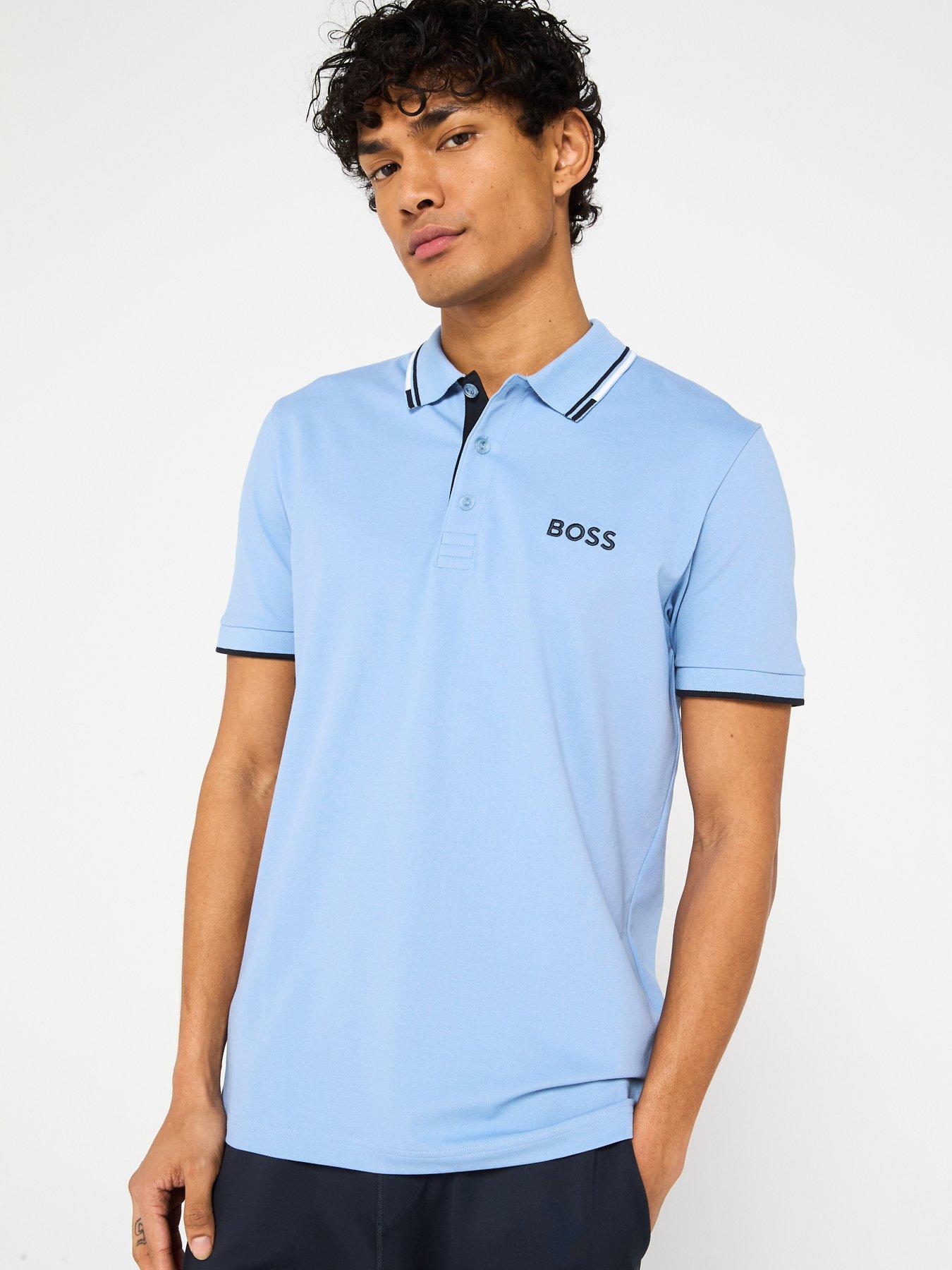 undefined Paddy Pro Regular Fit Tipping Polo Shirt - Light Blue