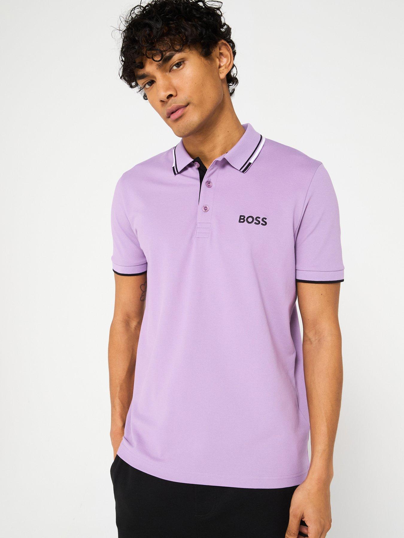 undefined Paddy Pro Regular Fit Tipped Polo Shirt - Light Purple
