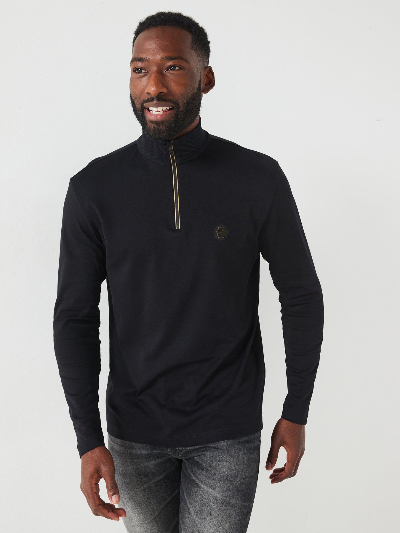 undefined Piraq TL Regular Fit Long Sleeve Polo Shirt- Black