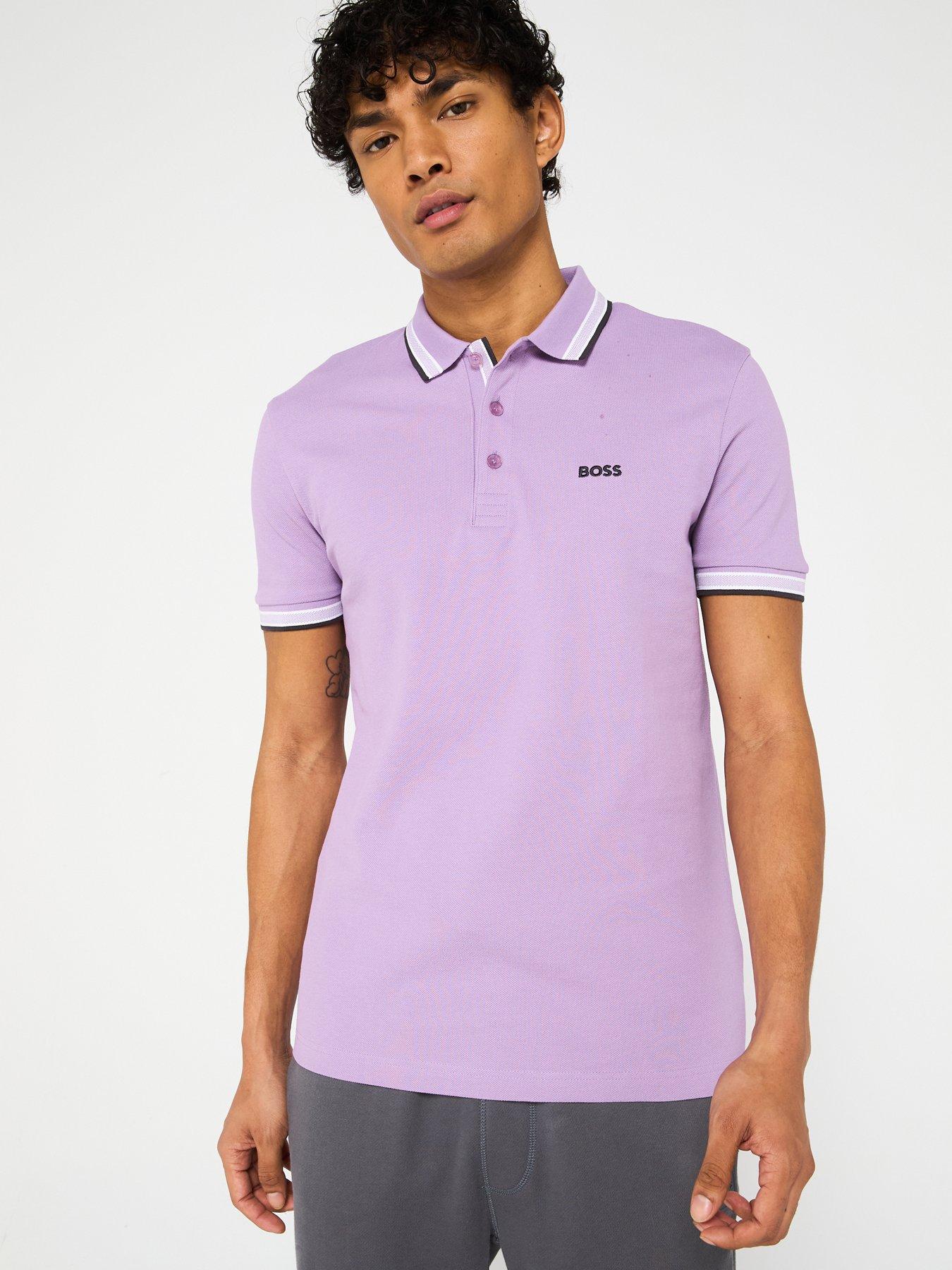 undefined Paddy Regular Fit Tipped Polo Shirt - Light Purple