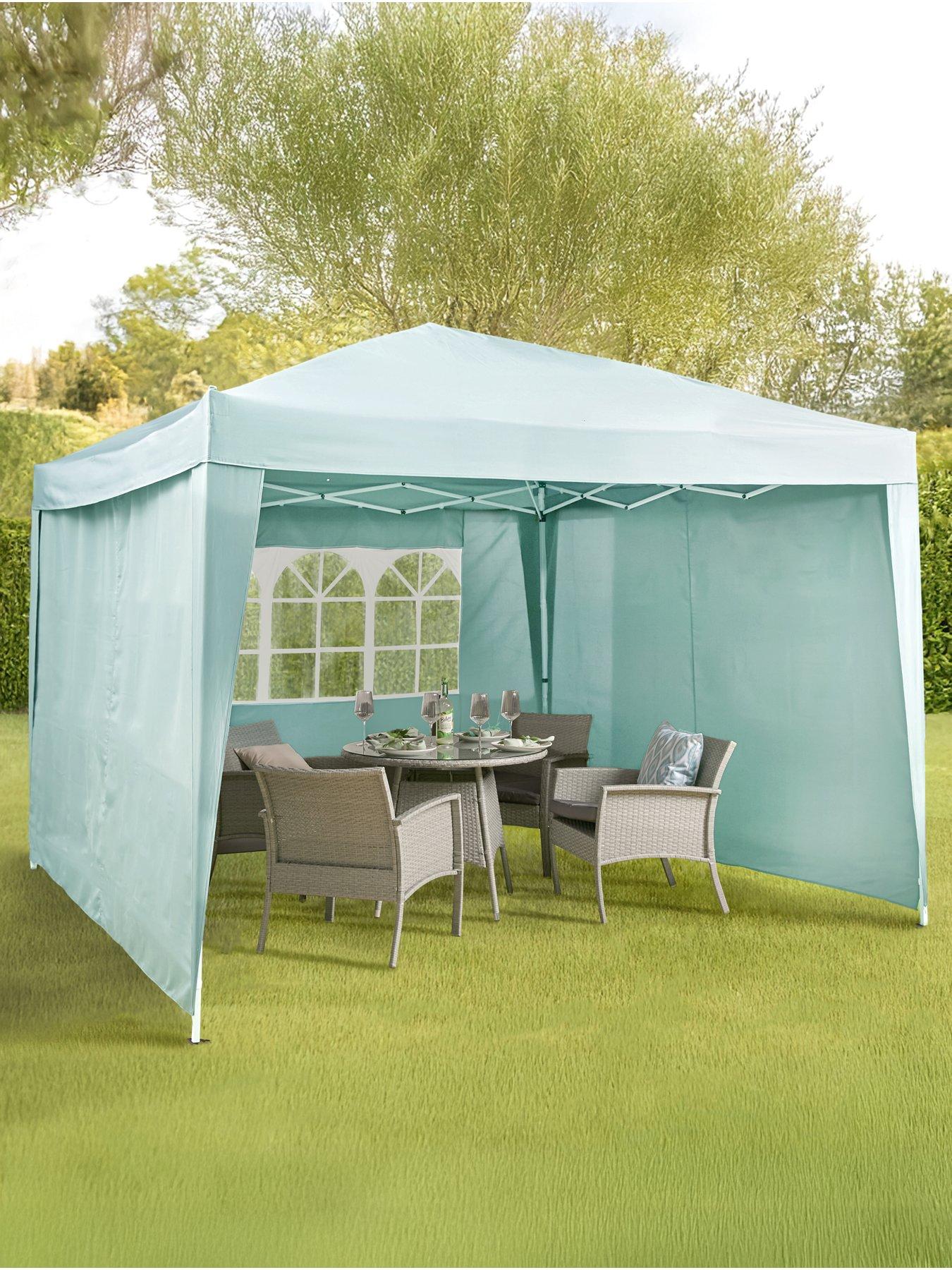 Very Home 3 X 3M Pop Up Gazebo With 3 Piece Side Panels - Blue