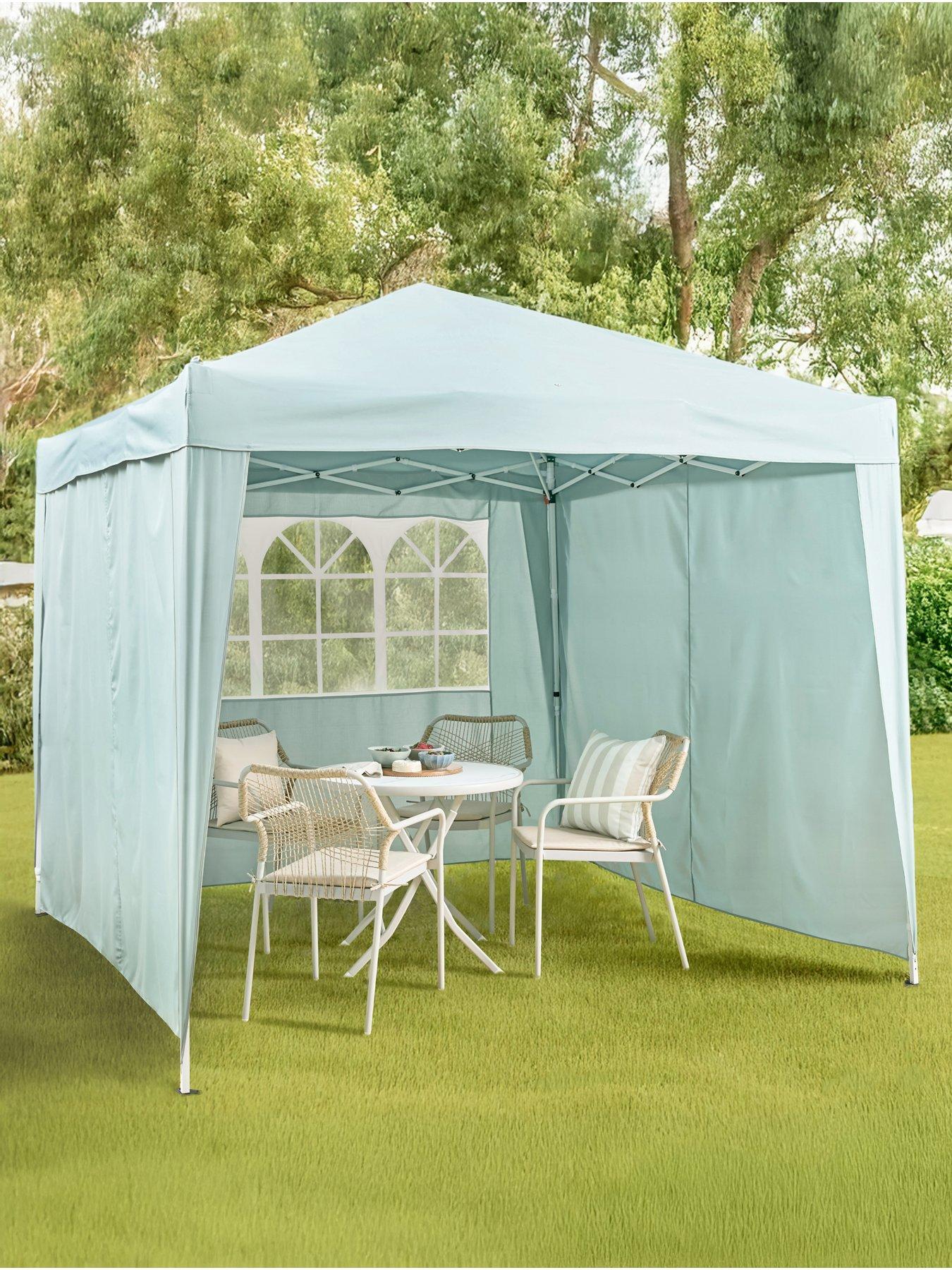 undefined 2.5 X 2.5M Pop Up Gazebo With 3 Piece Side Panels - Blue