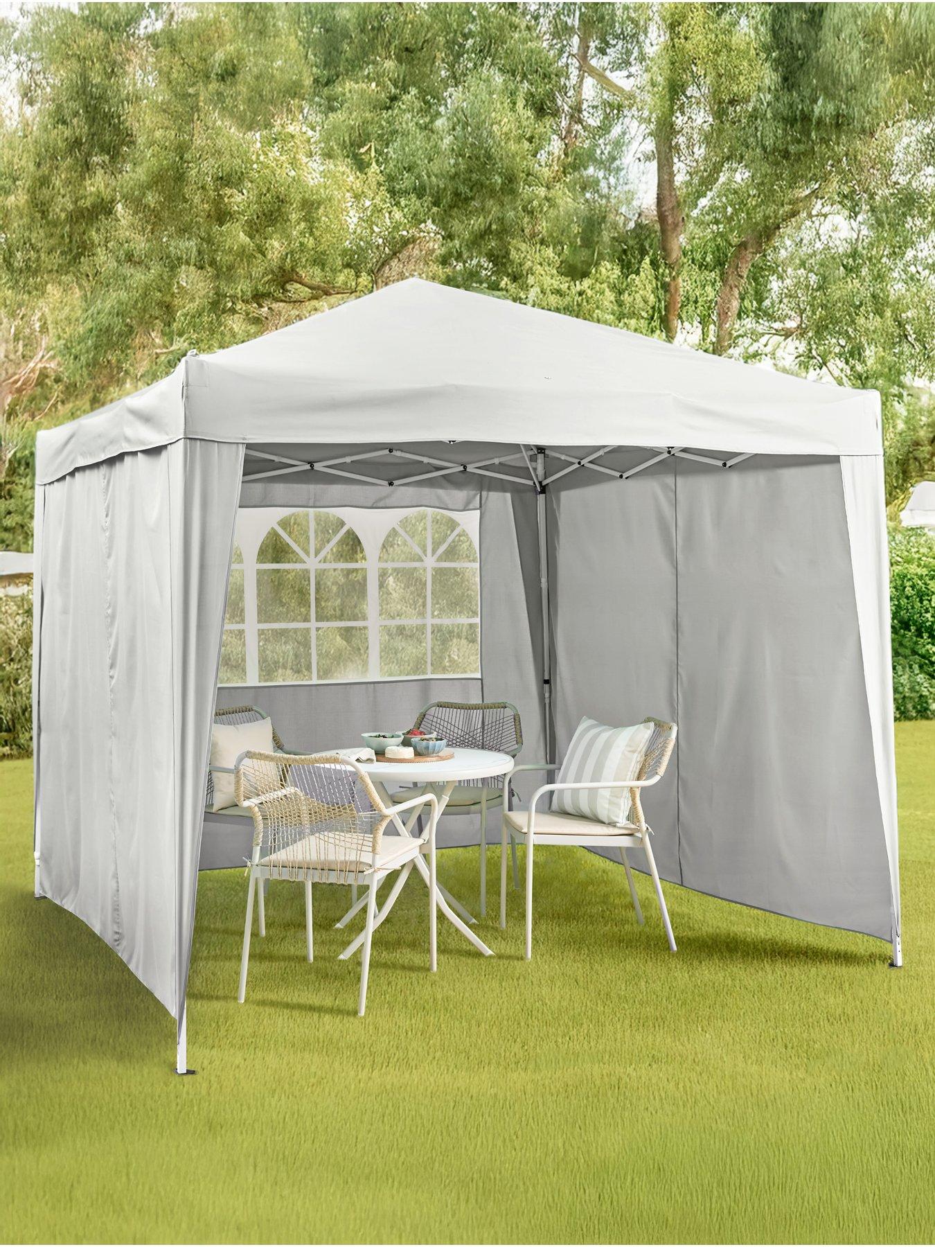 Image 1 of 6 of Very Home 2.5 X 2.5M Pop Up Gazebo With 3 Piece Side Panels -Grey