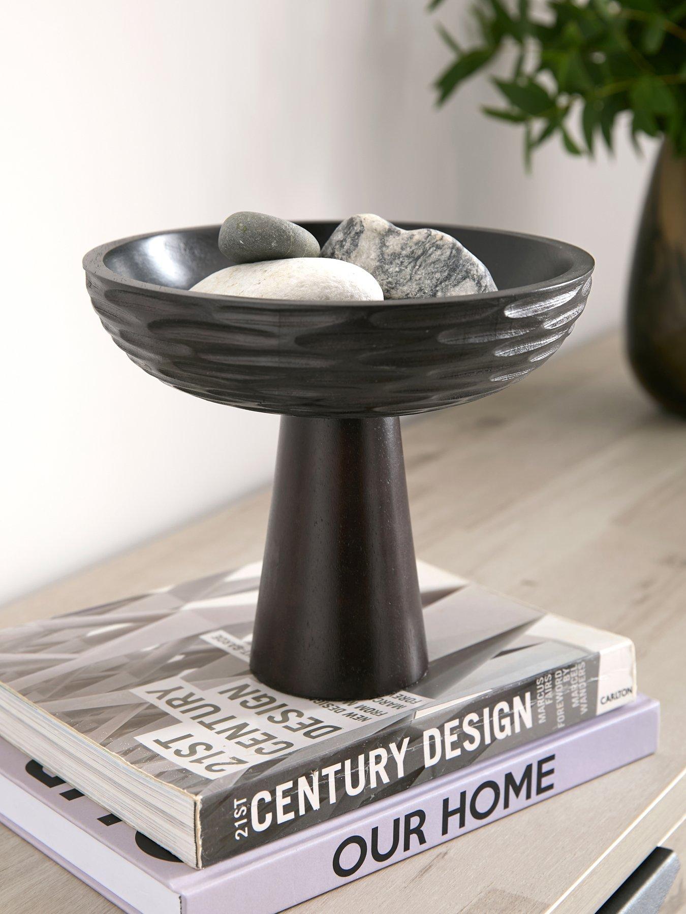 undefined Carved Wooden Raised Bowl