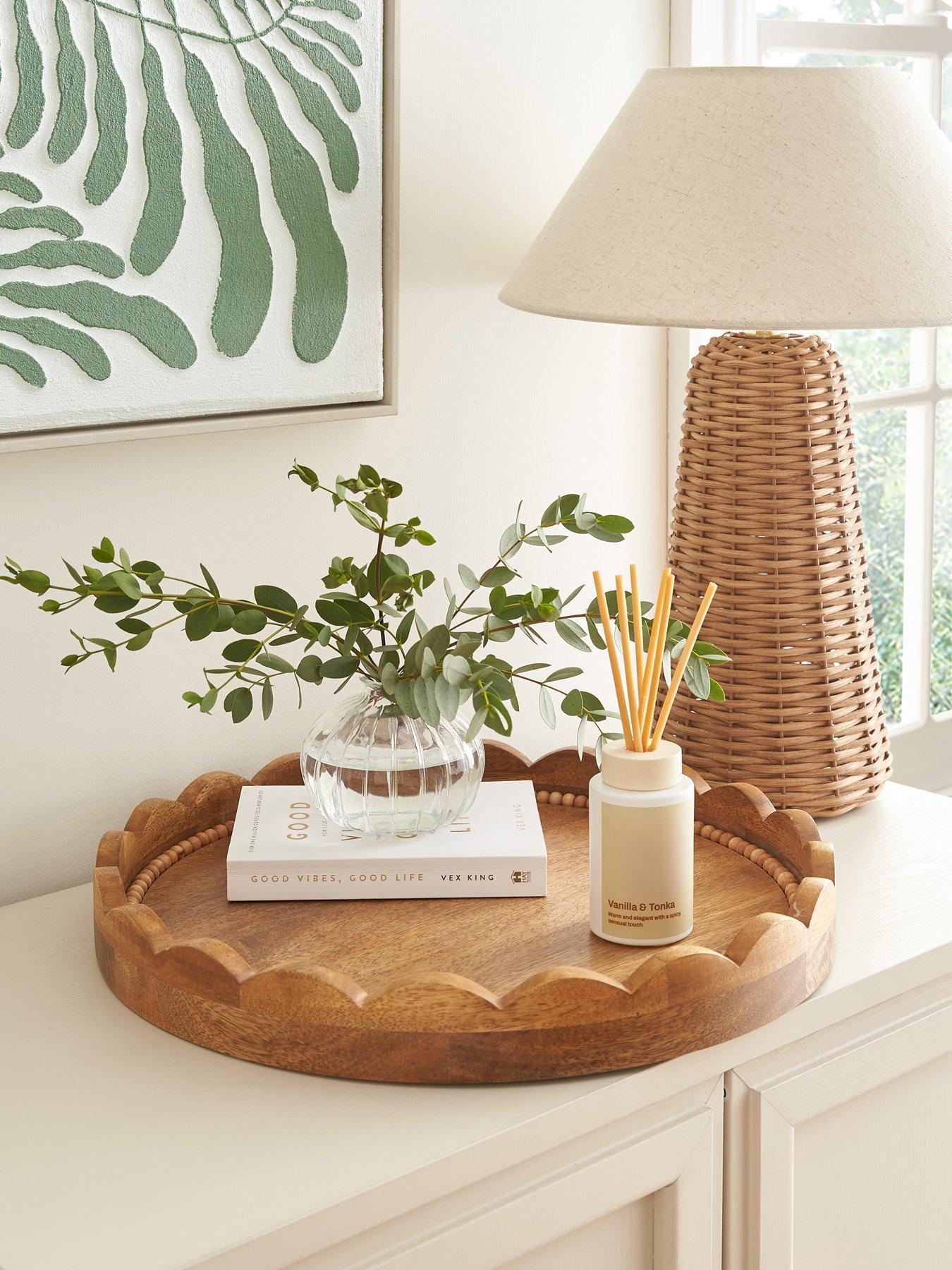 undefined Rustic Scallop Wooden Tray