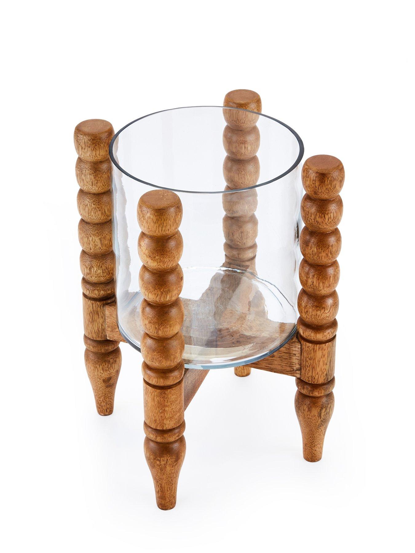 Image 3 of 5 of The Very Collection Rustic Harmony Bobbin Stand with Glass&nbsp;Planter