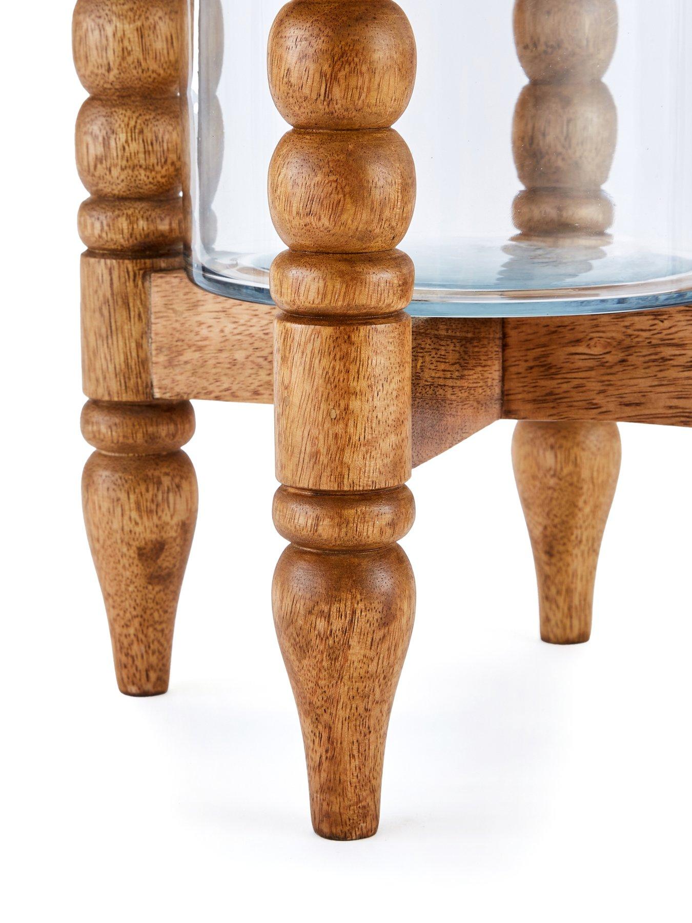 Image 4 of 5 of The Very Collection Rustic Harmony Bobbin Stand with Glass&nbsp;Planter