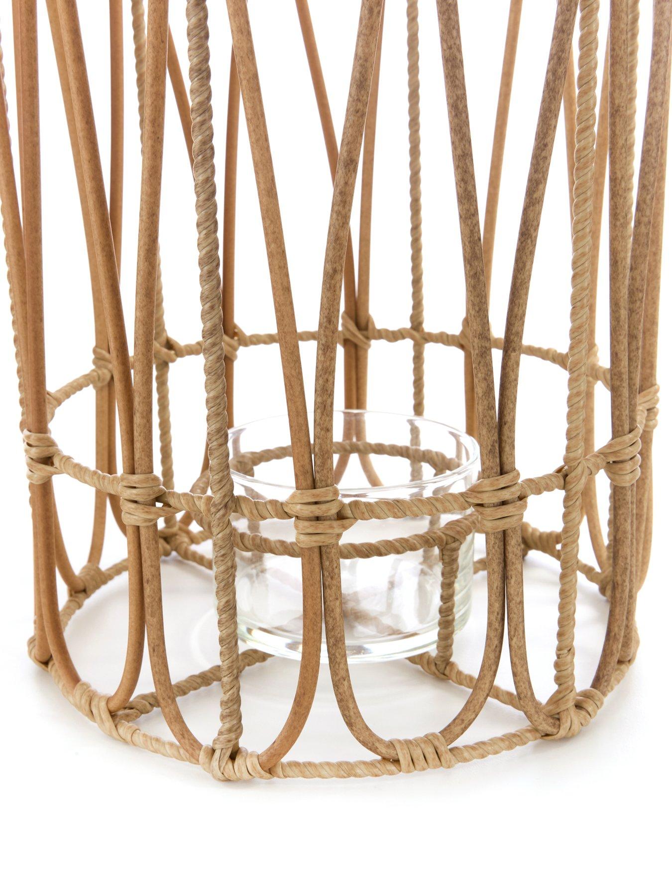 Image 4 of 5 of Very Home Vintage Rattan Lantern with Handle - Large