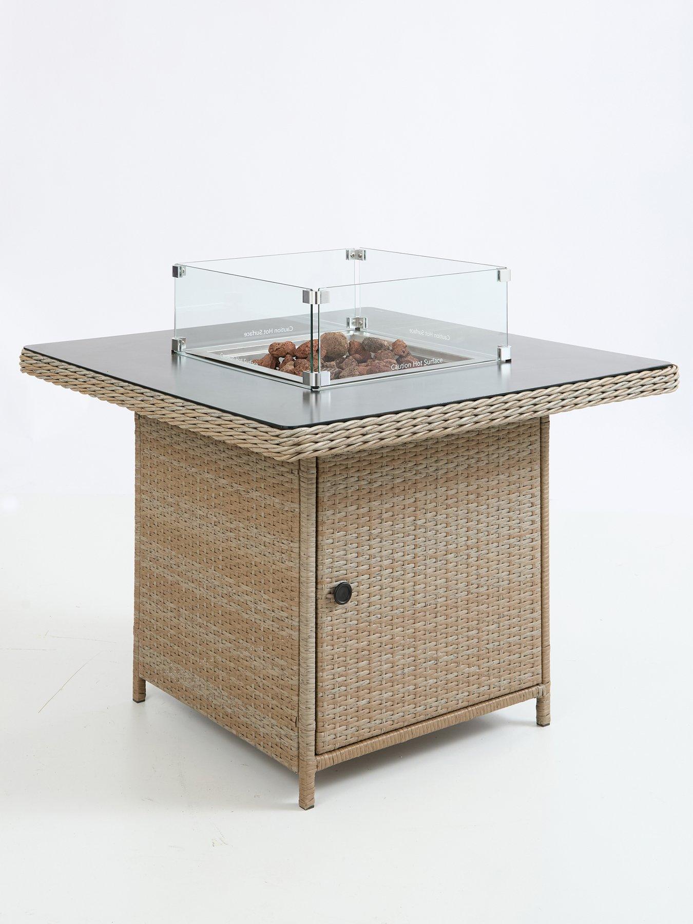 Image 6 of 7 of Very Home Venice Corner Set With Firepit Table (With Free Cover)
