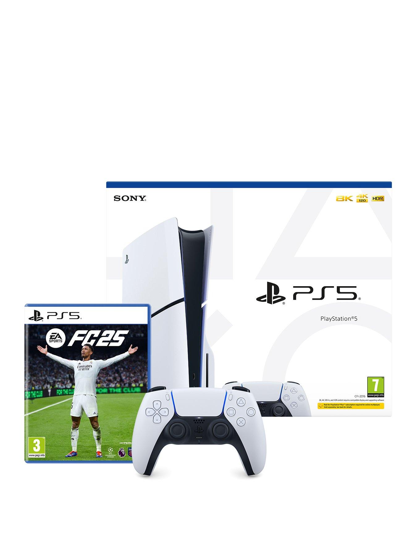 undefined Disc Console with EA SPORTS FC 25  &  Additional DualSense Wireless Controller - White