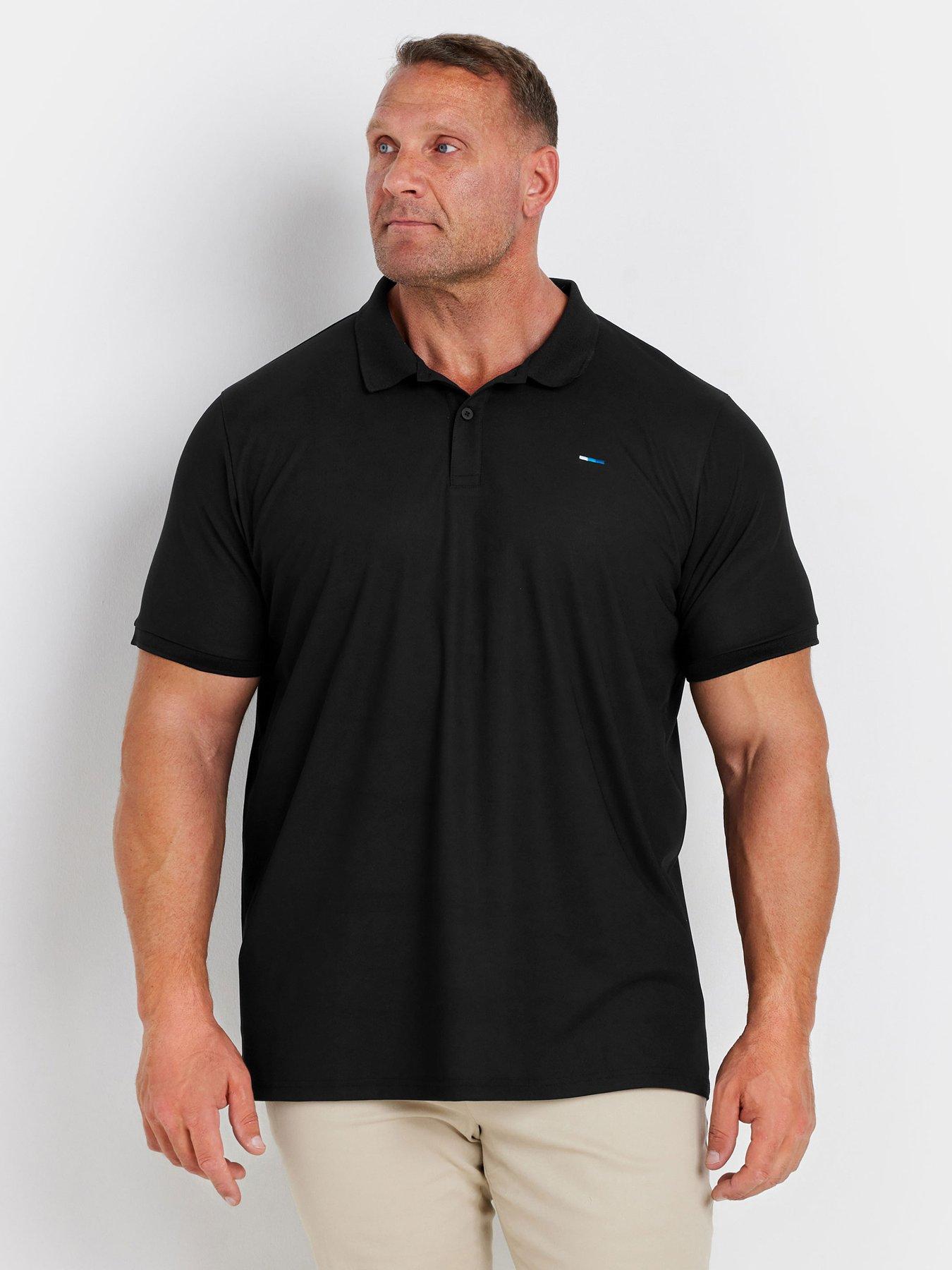 BadRhino Poly Pique Golf Polo Shirt, Black, Size 3Xl, Men