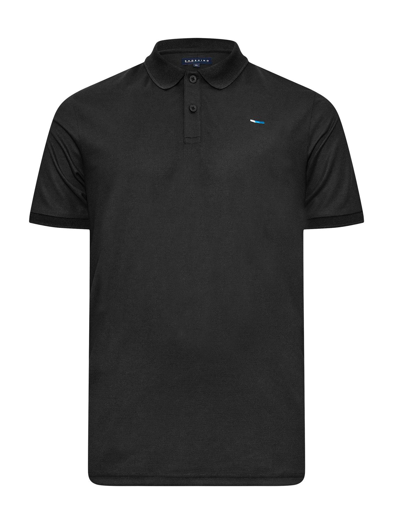 Image 3 of 4 of BadRhino Poly Pique Golf Polo Shirt - Black