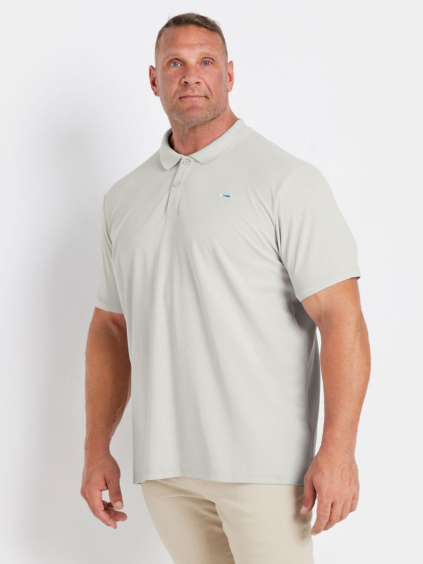 BadRhino Poly Pique Golf Polo Shirt, Grey, Size 3Xl, Men