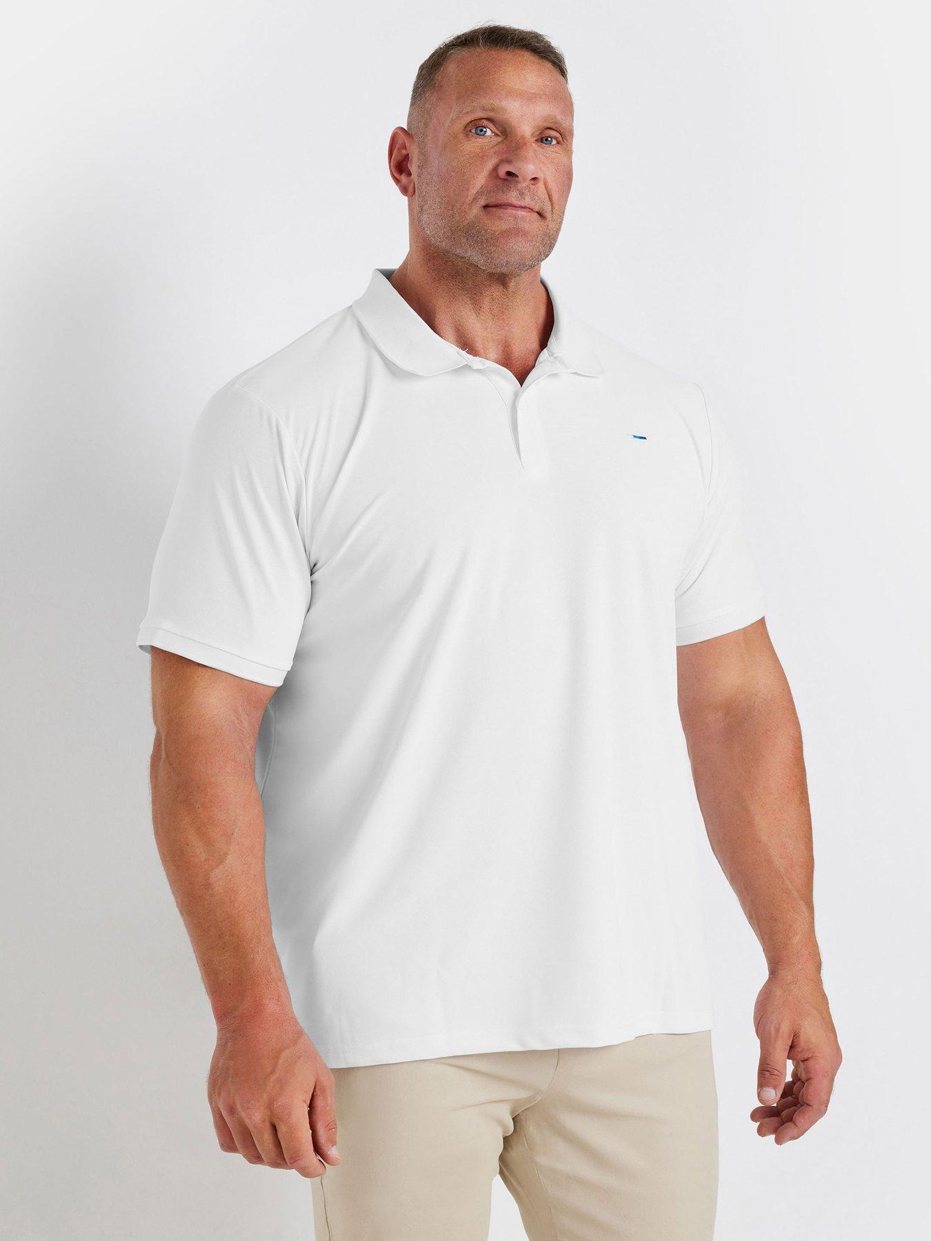 Badrhino Poly Pique Golf Polo Shirt - White