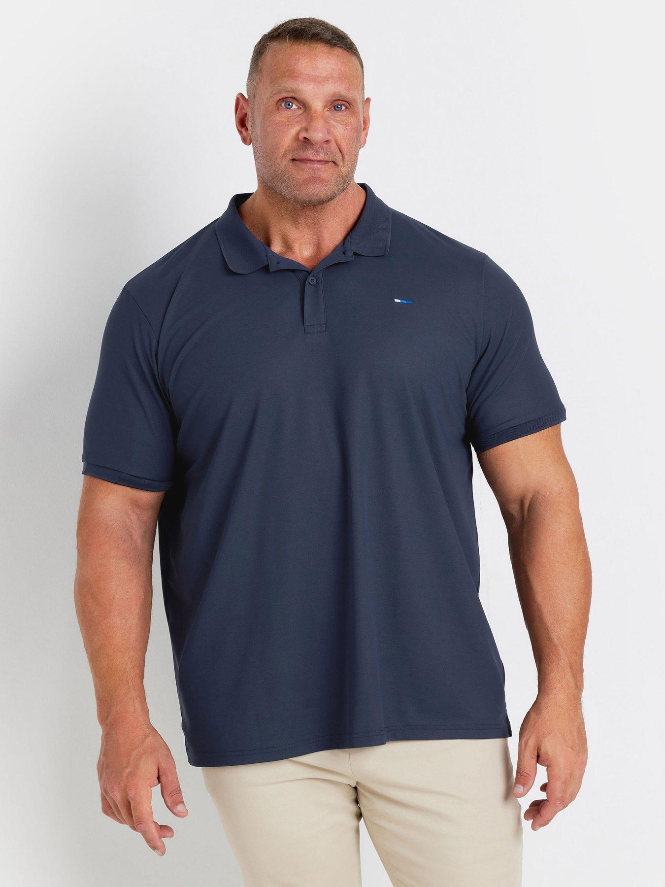 undefined Poly Pique Golf Polo Shirt - Blue