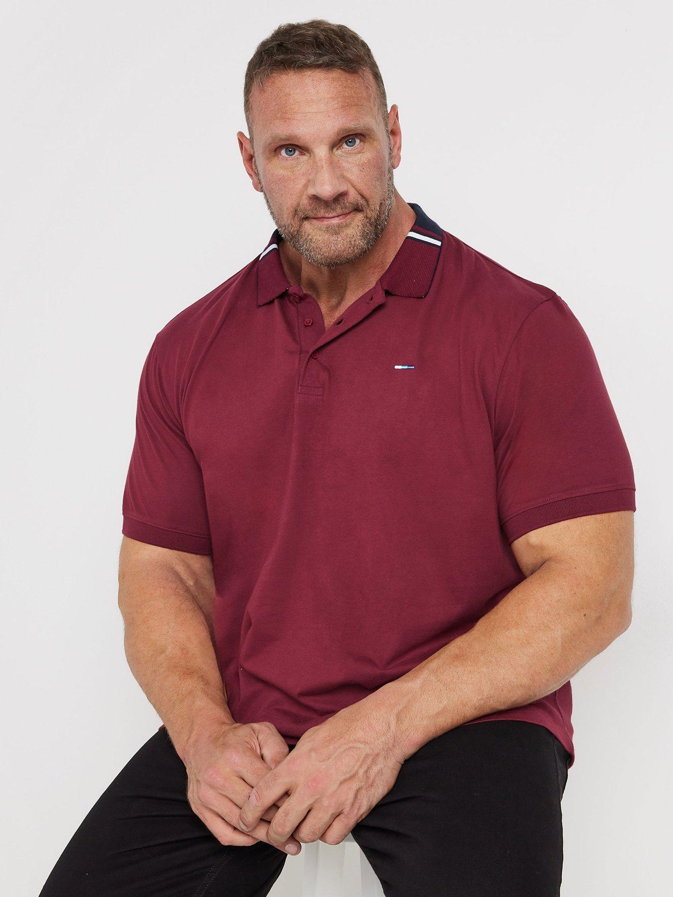 Image 1 of 1 of BadRhino Jacquard Polo Shirt - Red