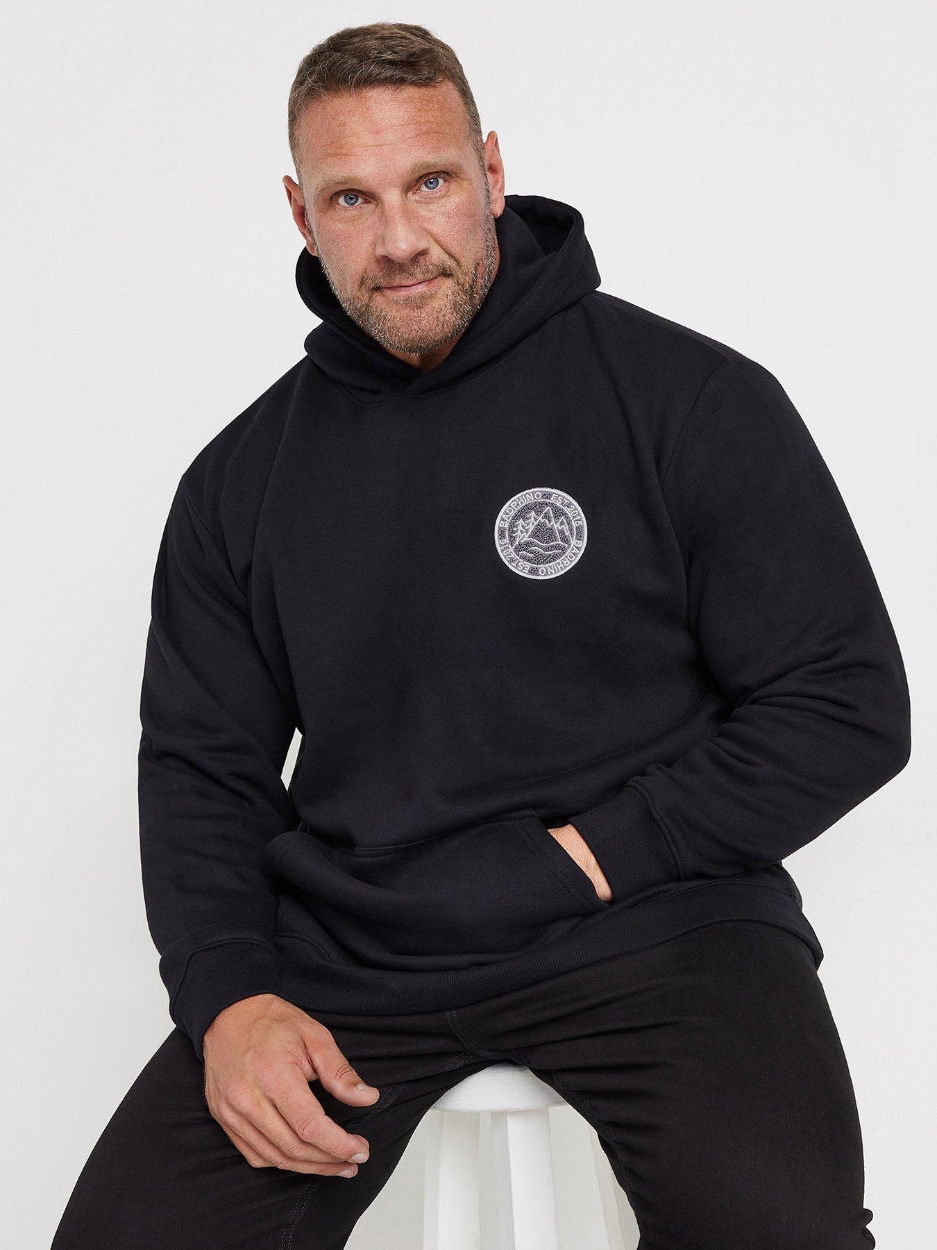 Hoodies Sweatshirts Black 8XL Men Very