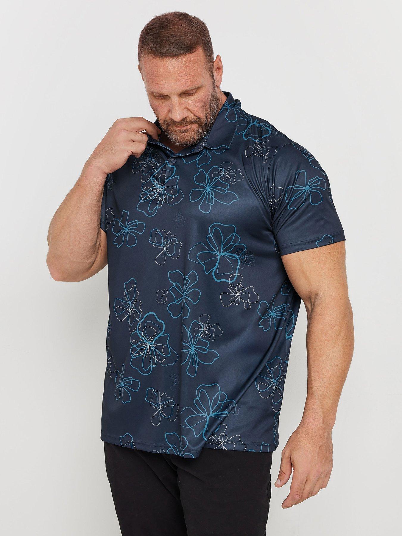 Badrhino Br Golf Floral Polo Shirt