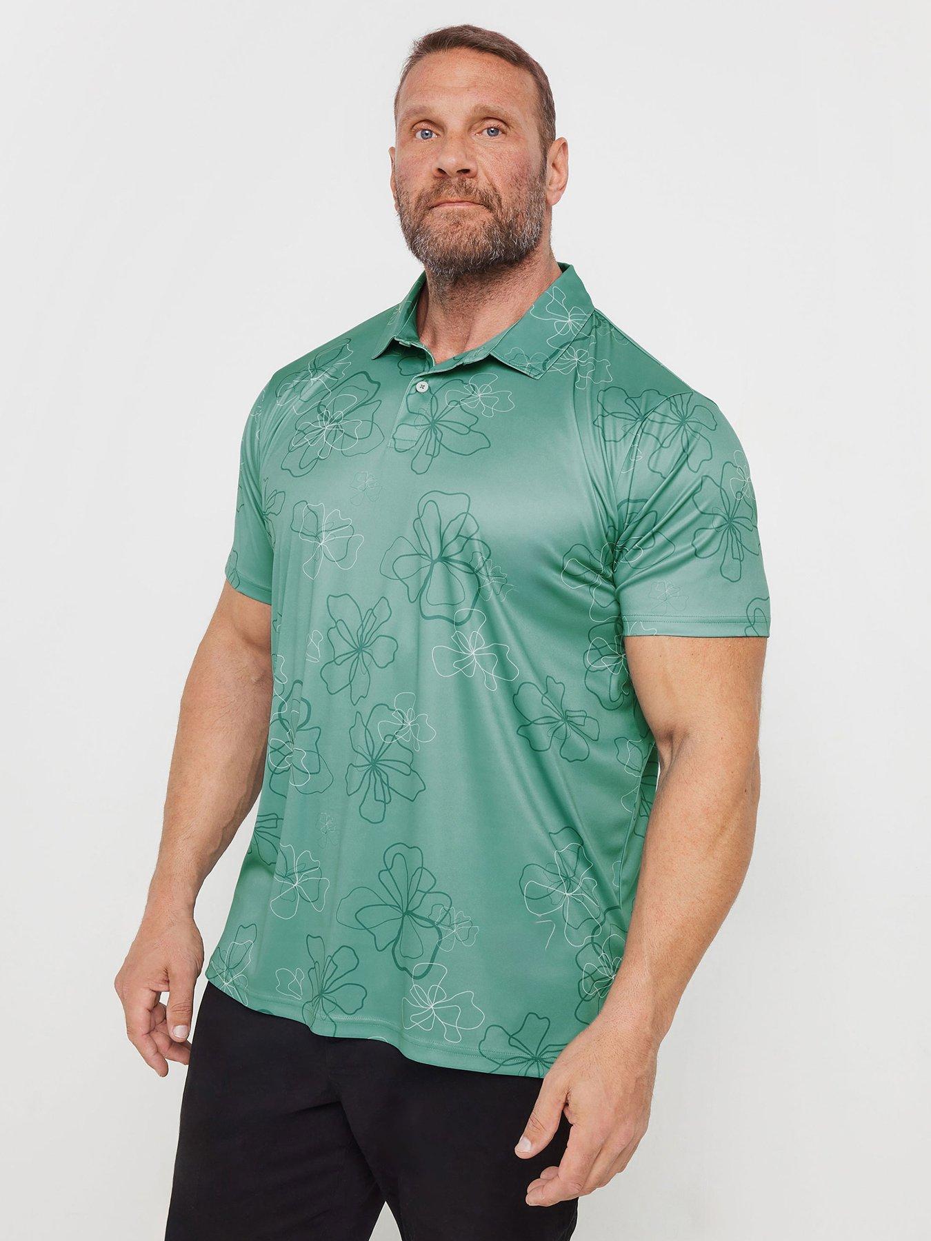 Badrhino Br Golf Floral Polo Shirt