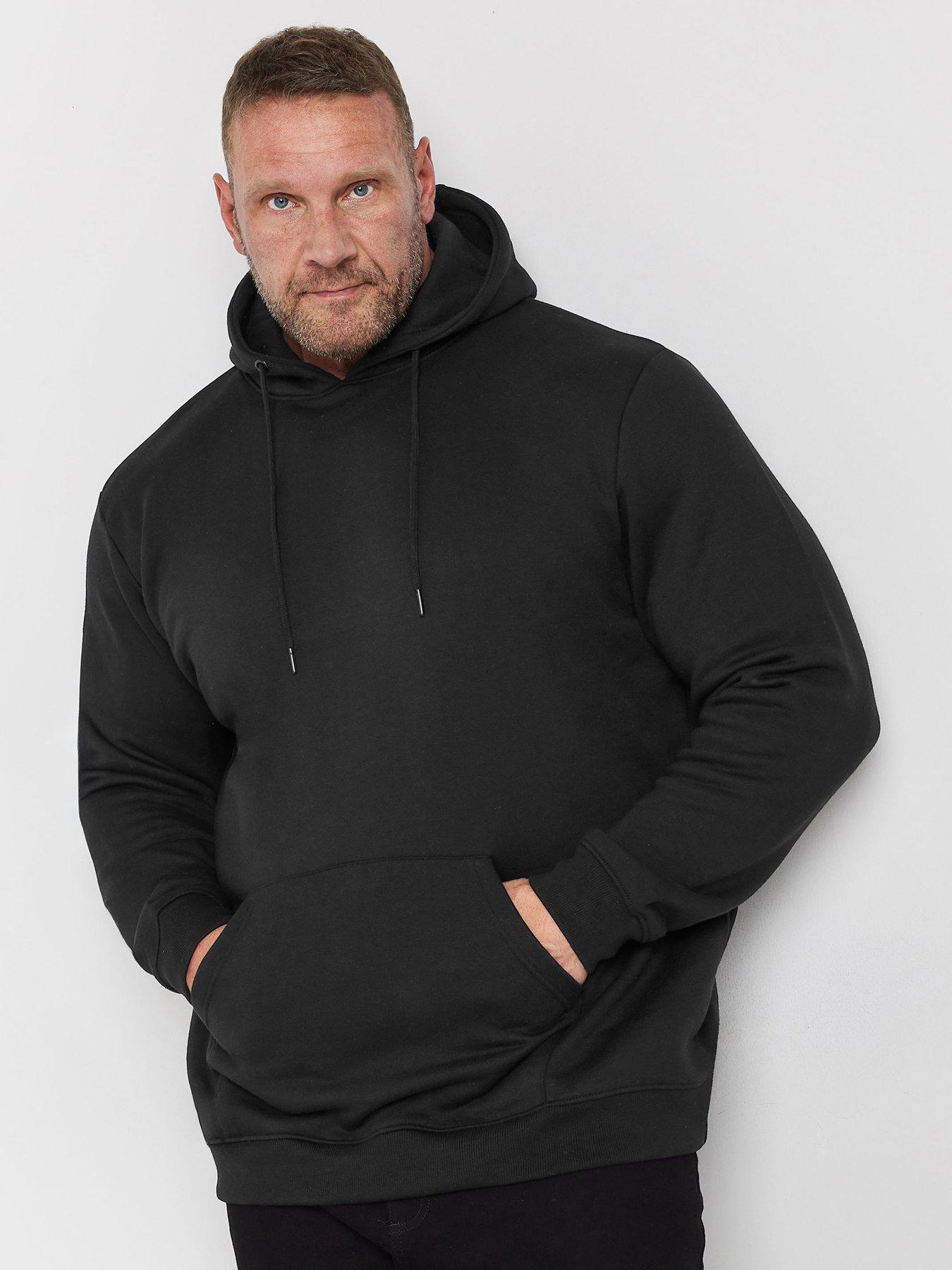 Plain black mens hoodie on sale