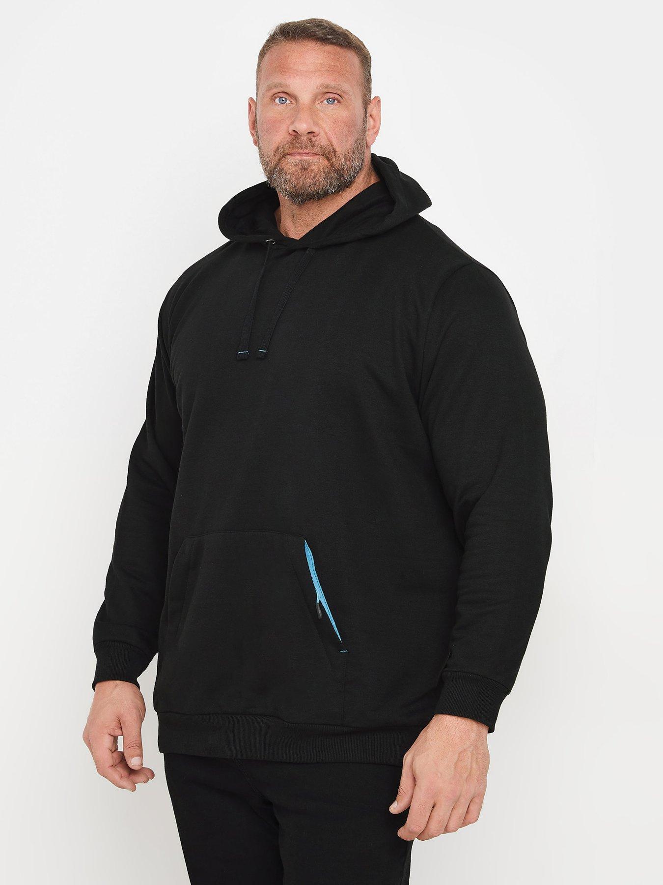 undefined Big  &  Tall Plain Workwear Hoodie - Black