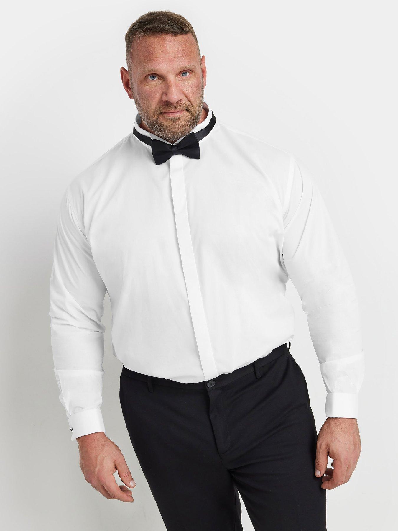 Badrhino Wing Collar Dinner Shirt - White