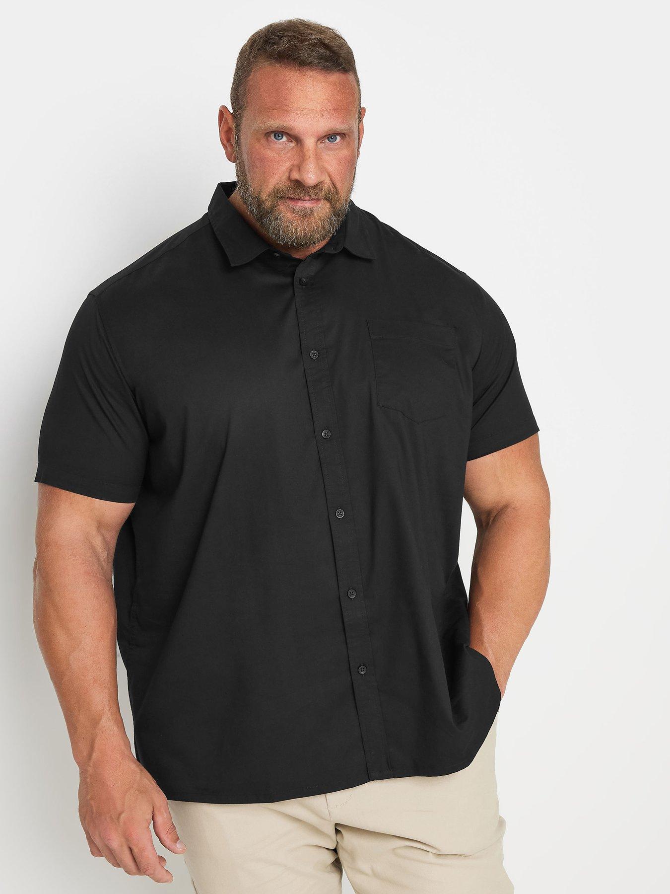 BadRhino Short Sleeve Shirt, Black, Size 1Xl, Men