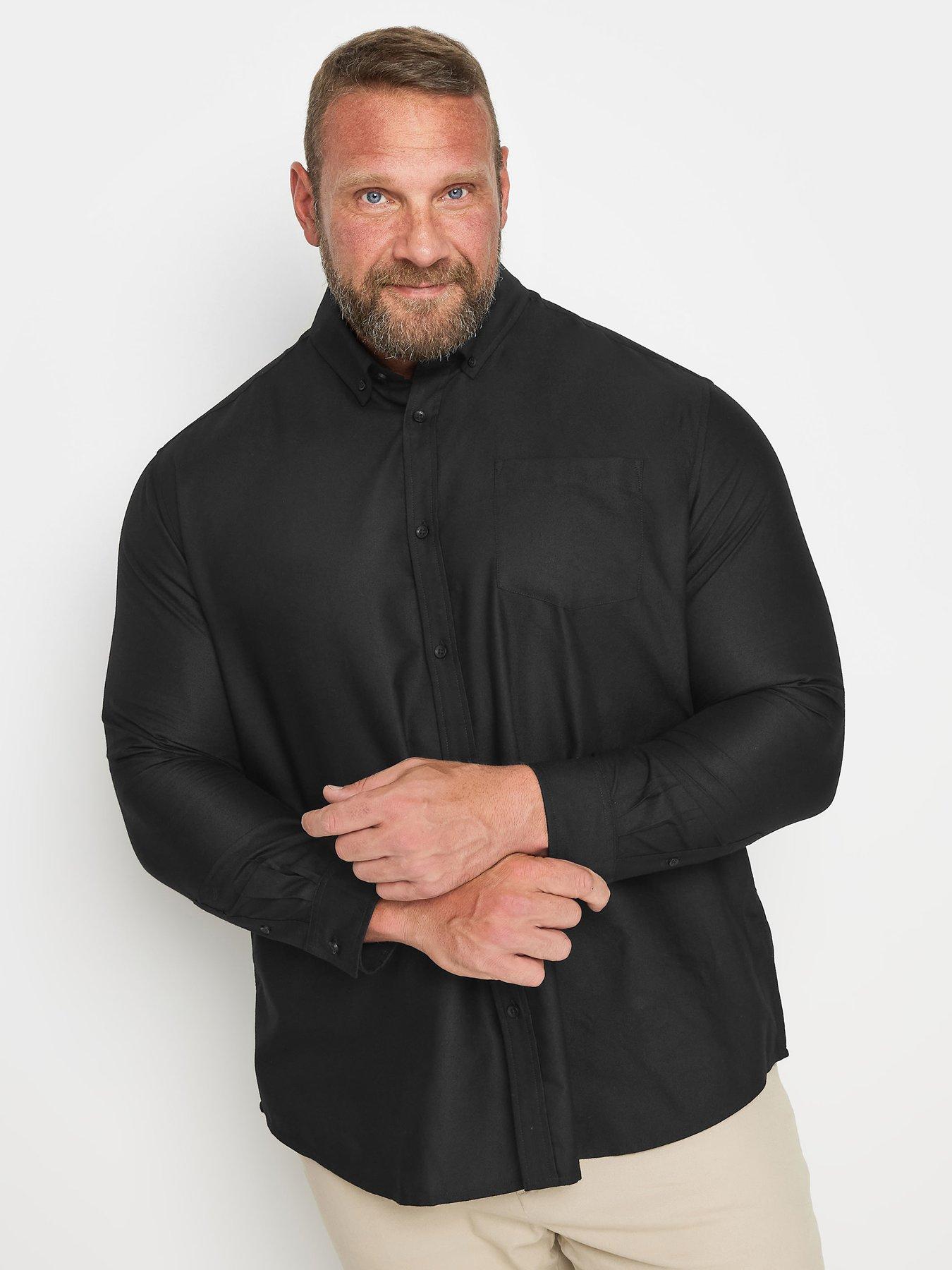 BadRhino Oxford Weave Long Sleeve Shirt, Black, Size 2Xl, Men