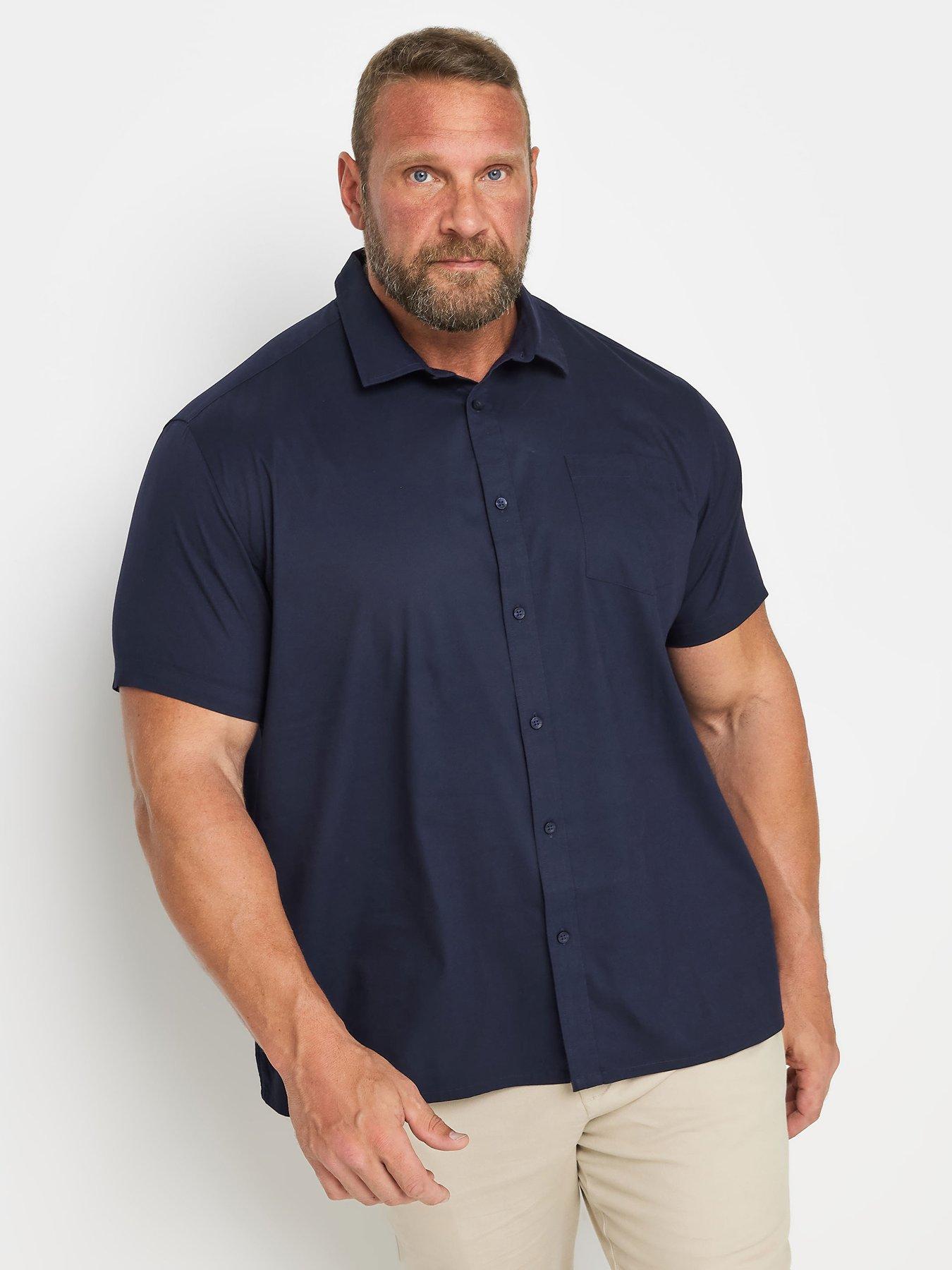 BadRhino Short Sleeve Shirt, Blue, Size 2Xl, Men