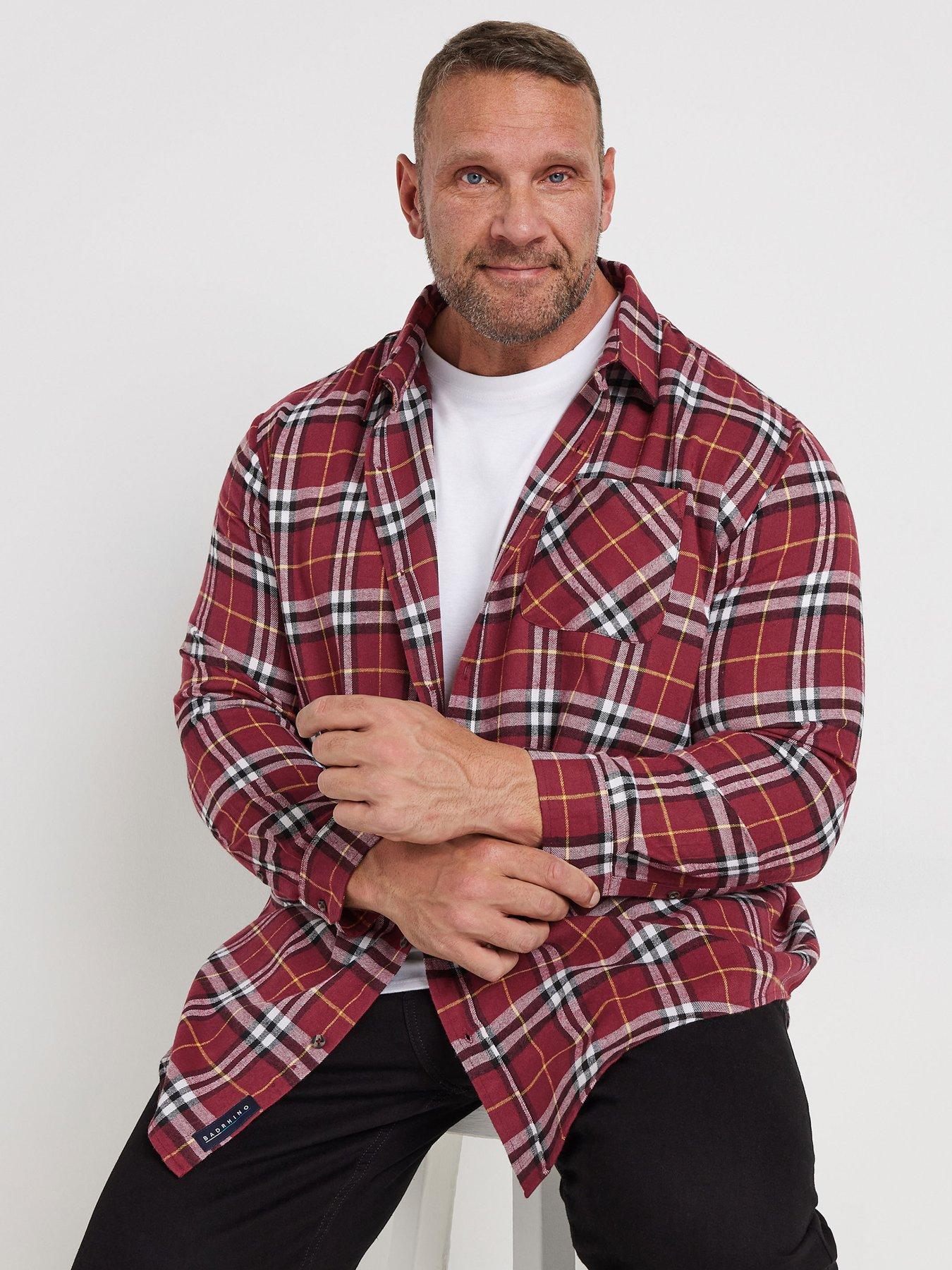undefined Long Sleeve Checked Shirt - Red