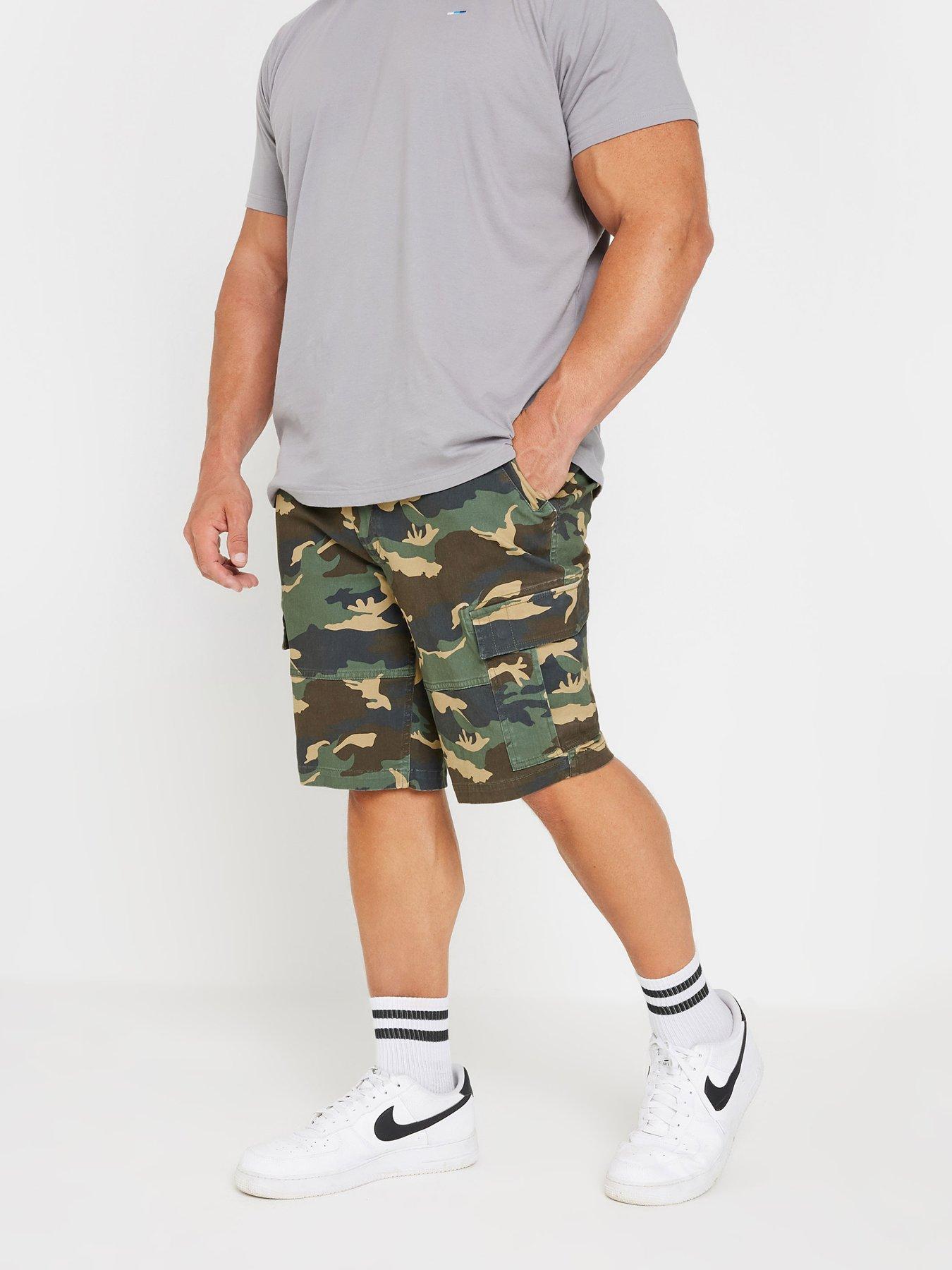 BadRhino Camo Cargo Shorts, Green, Size 48, Men
