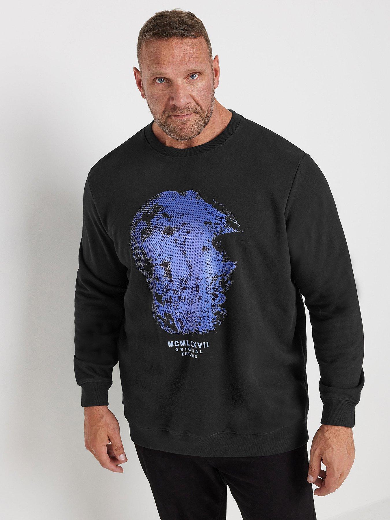 BadRhino Crewneck Sweatshirt, Black, Size 1Xl, Men