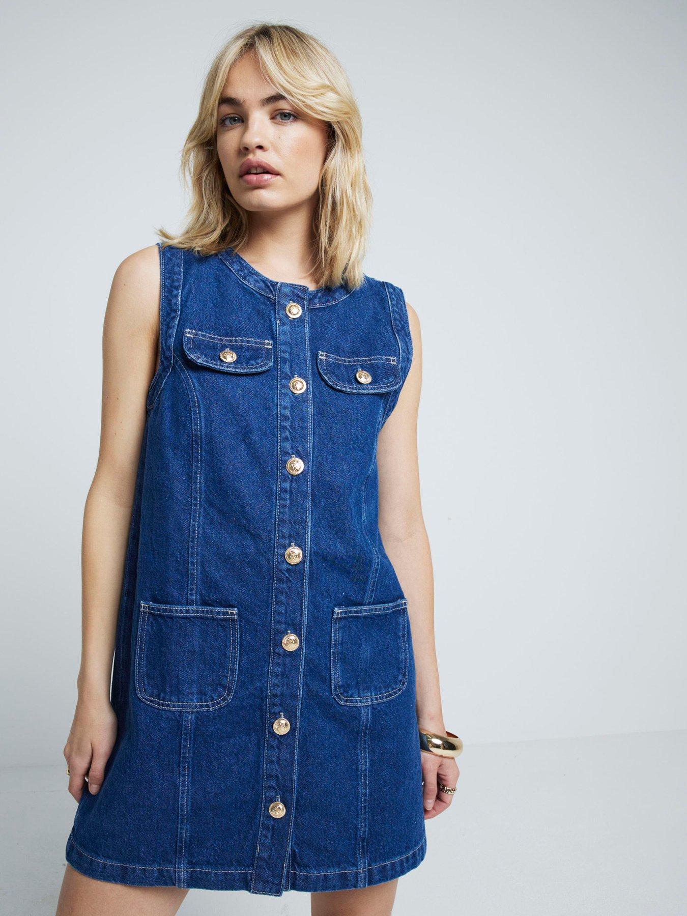 Designer denim dresses uk hotsell