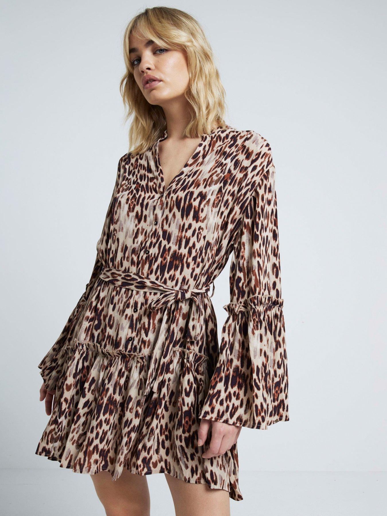 Wrap Dress River Island Tiger Print Dress River Island Knitted