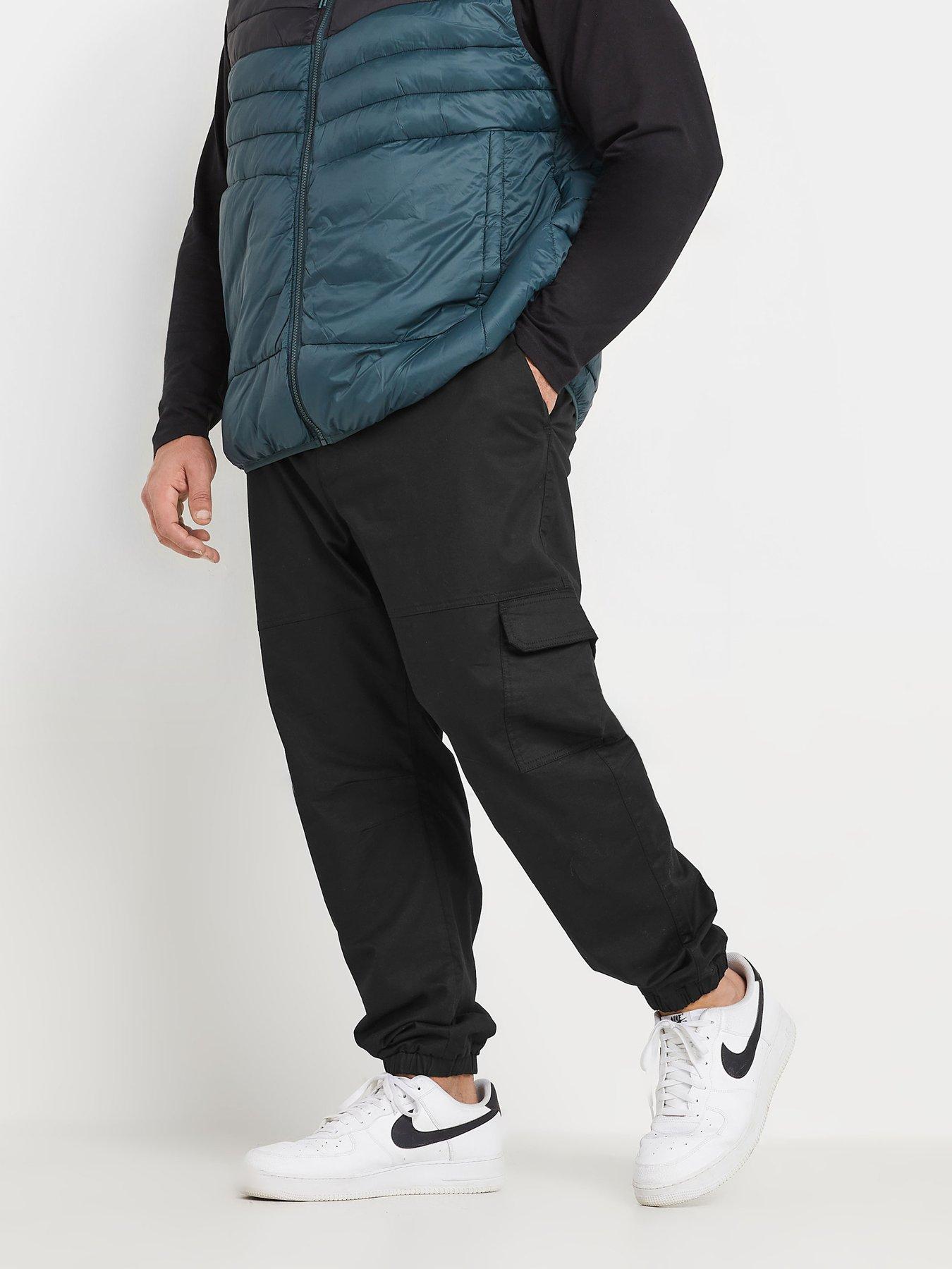undefined Big  &  Tall Cargo Trousers 30" - Black