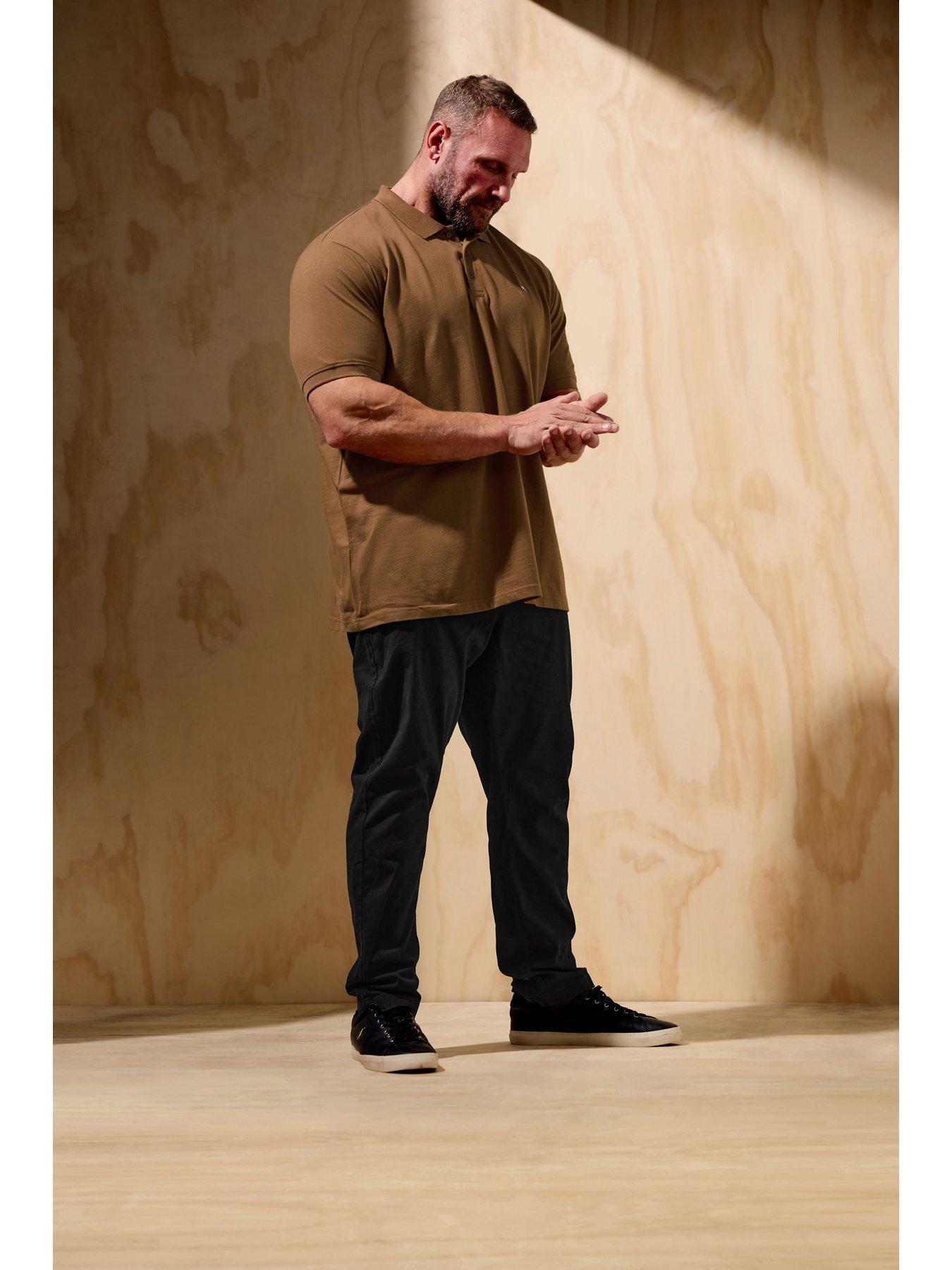 BadRhino Big & Tall Plain Polo Shirt, Brown, Size 4Xl, Men