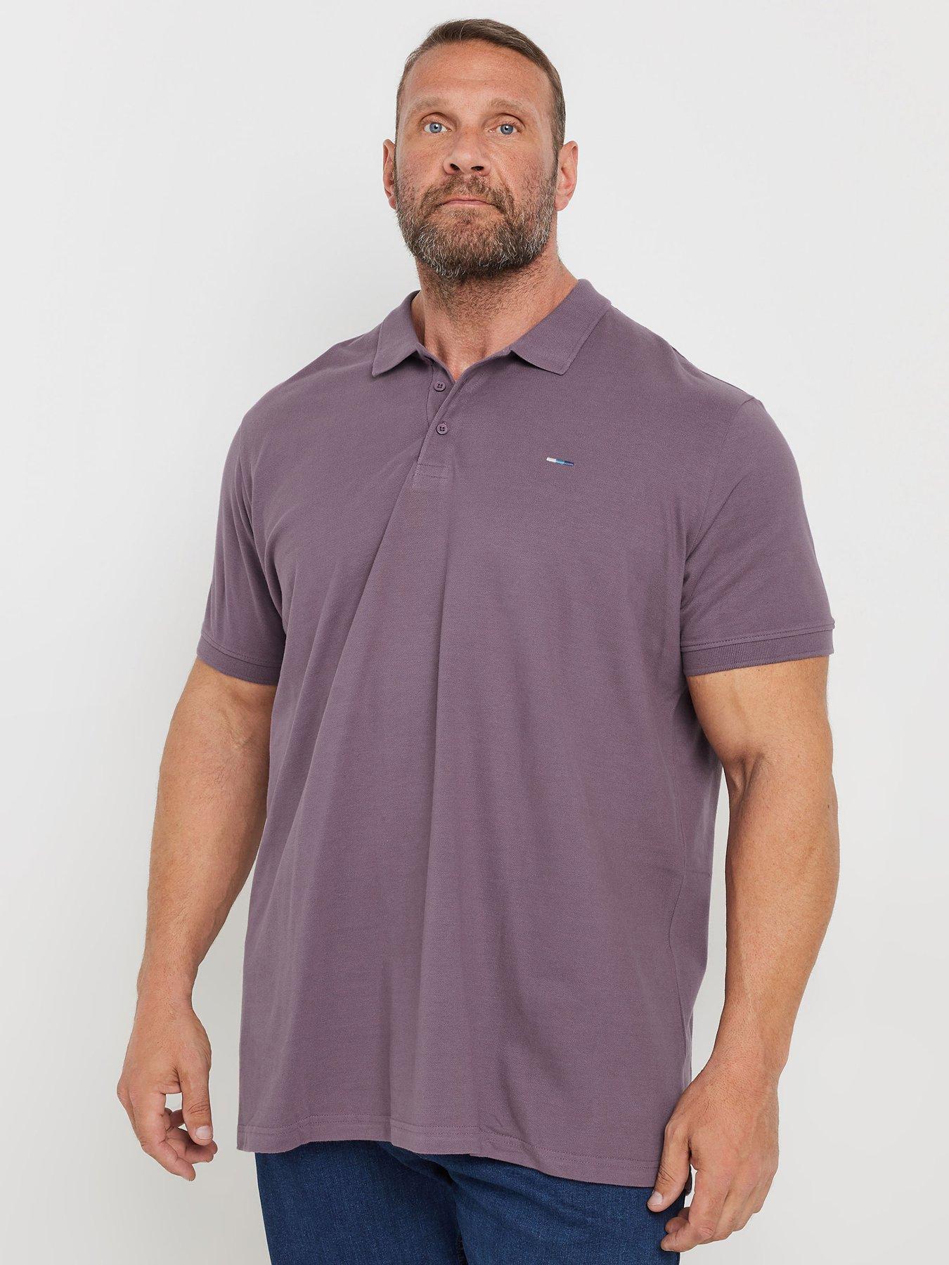 undefined Big  &  Tall Plain Polo Shirt - Purple