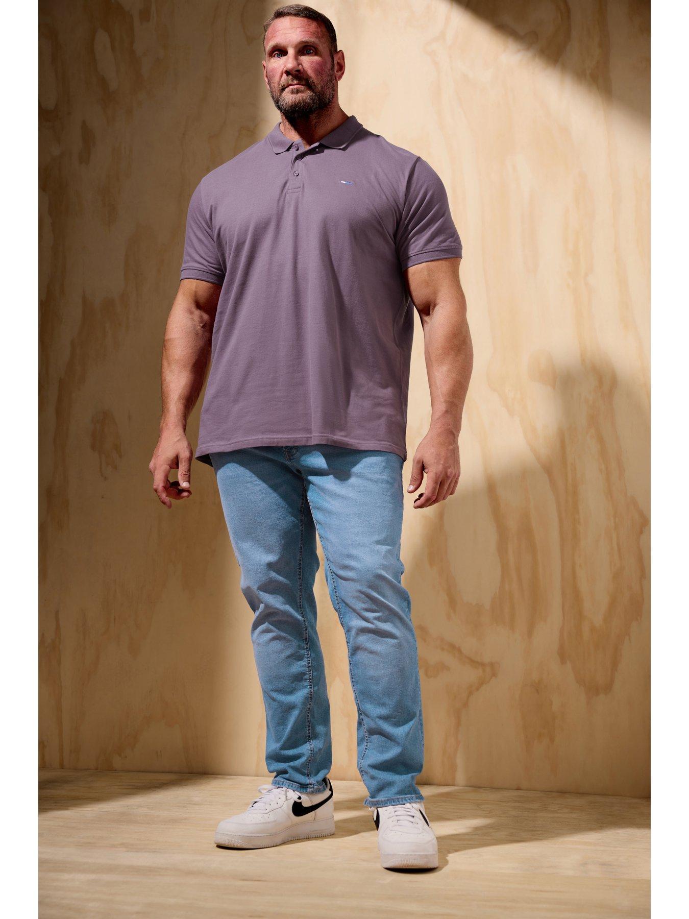 undefined Big  &  Tall Plain Polo Shirt - Purple
