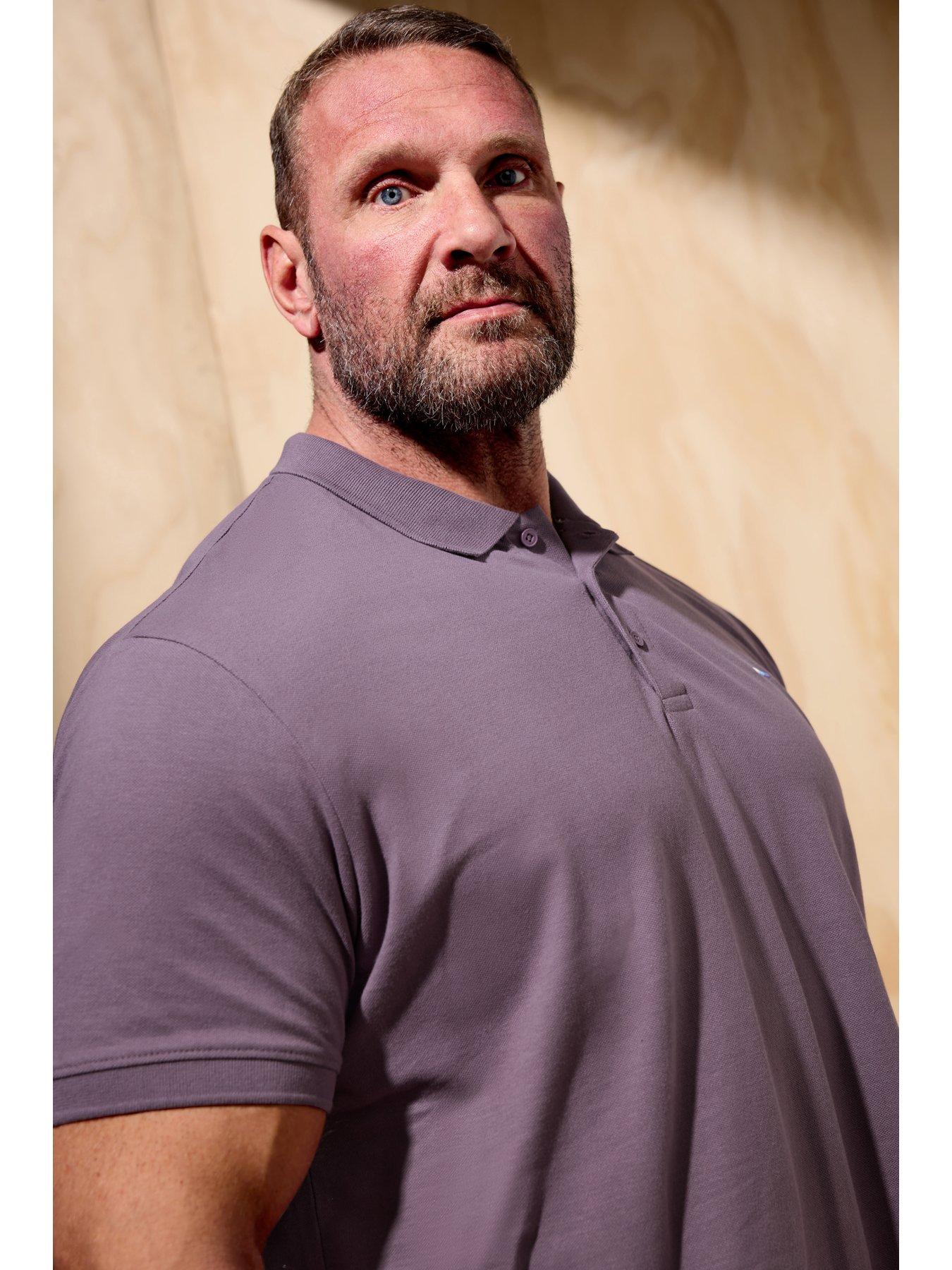 Image 2 of 2 of BadRhino Big &amp; Tall Plain Polo Shirt - Purple