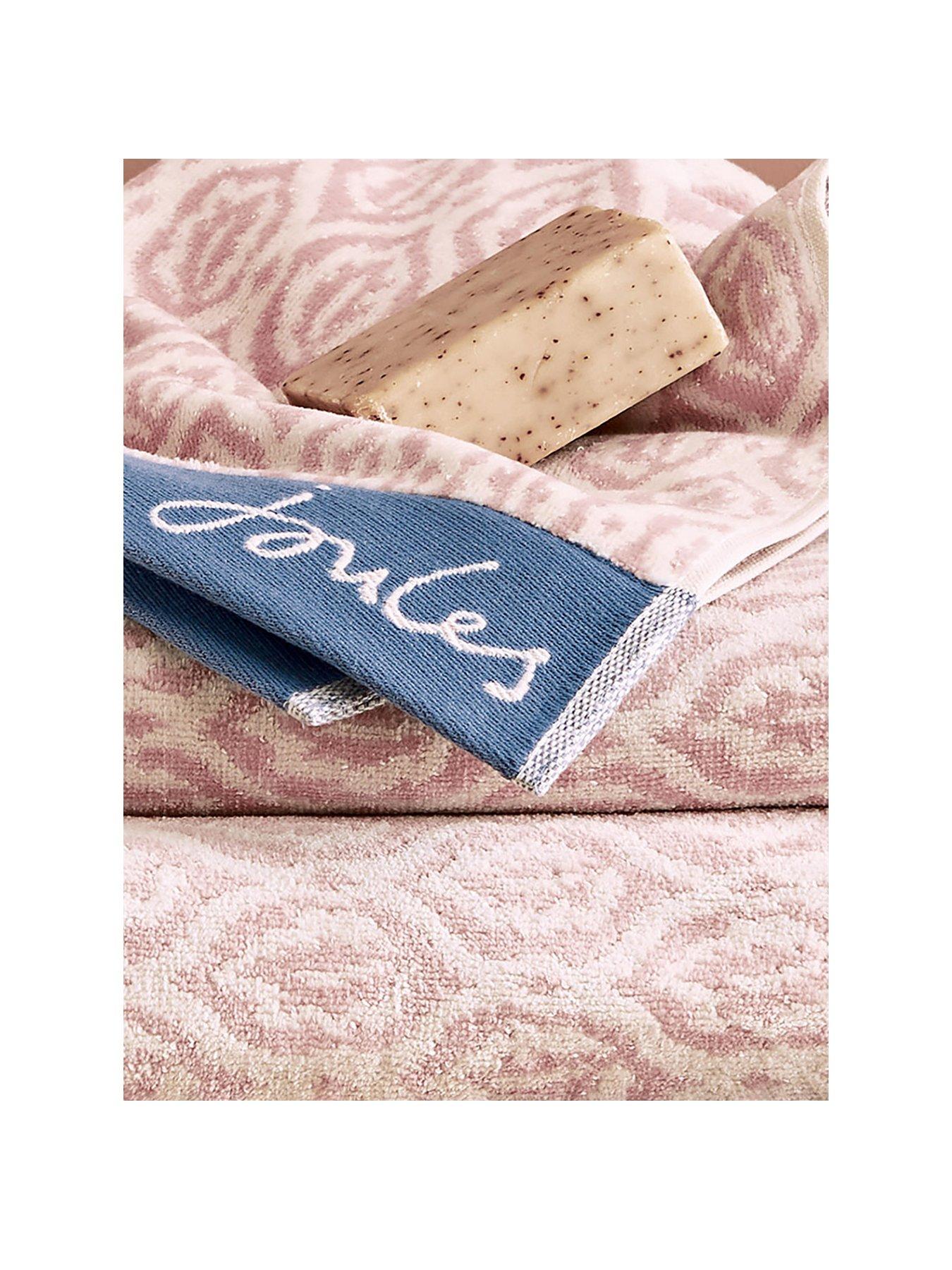 Image 2 of 3 of Joules Leaf Trellis 100% Cotton Towels Hand Pink