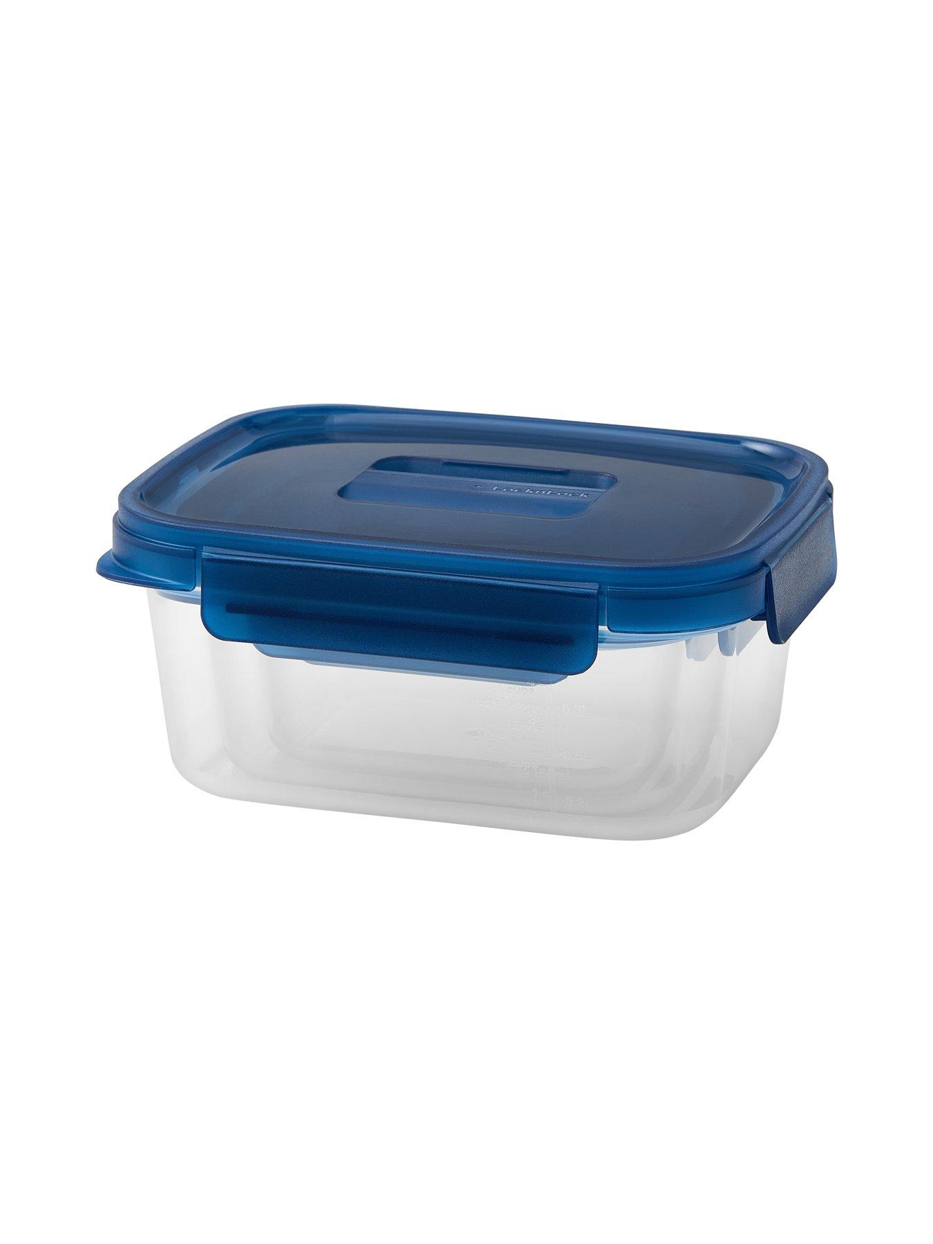 Image 3 of 6 of Lock and Lock Nestnlock Blue/clear 3pc Set - 500ml / 920ml / 1.6l