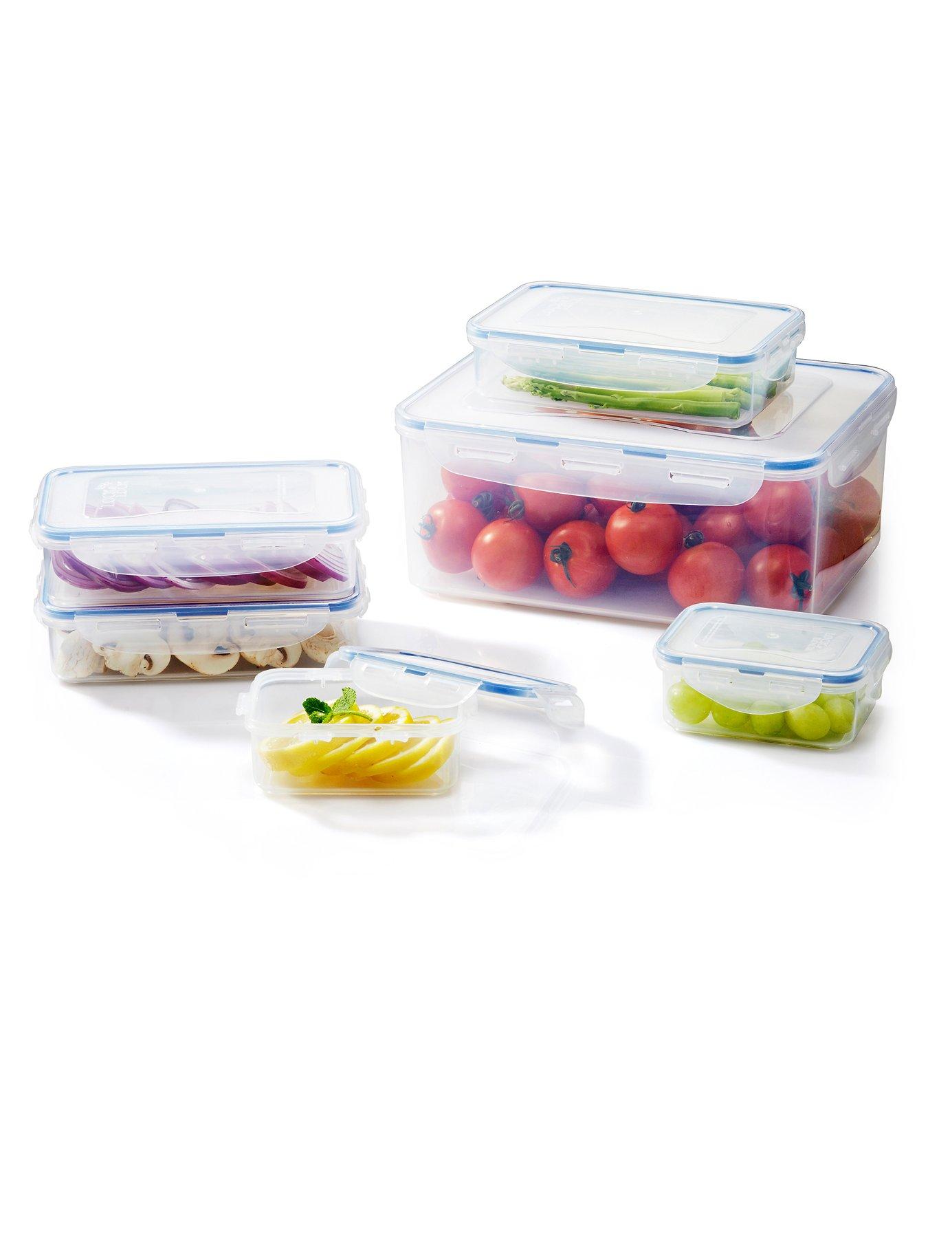 undefined 6pce Container Set - Rectangular 5.5lt With Freshness Tray/3 X 800ml/2 X 350ml